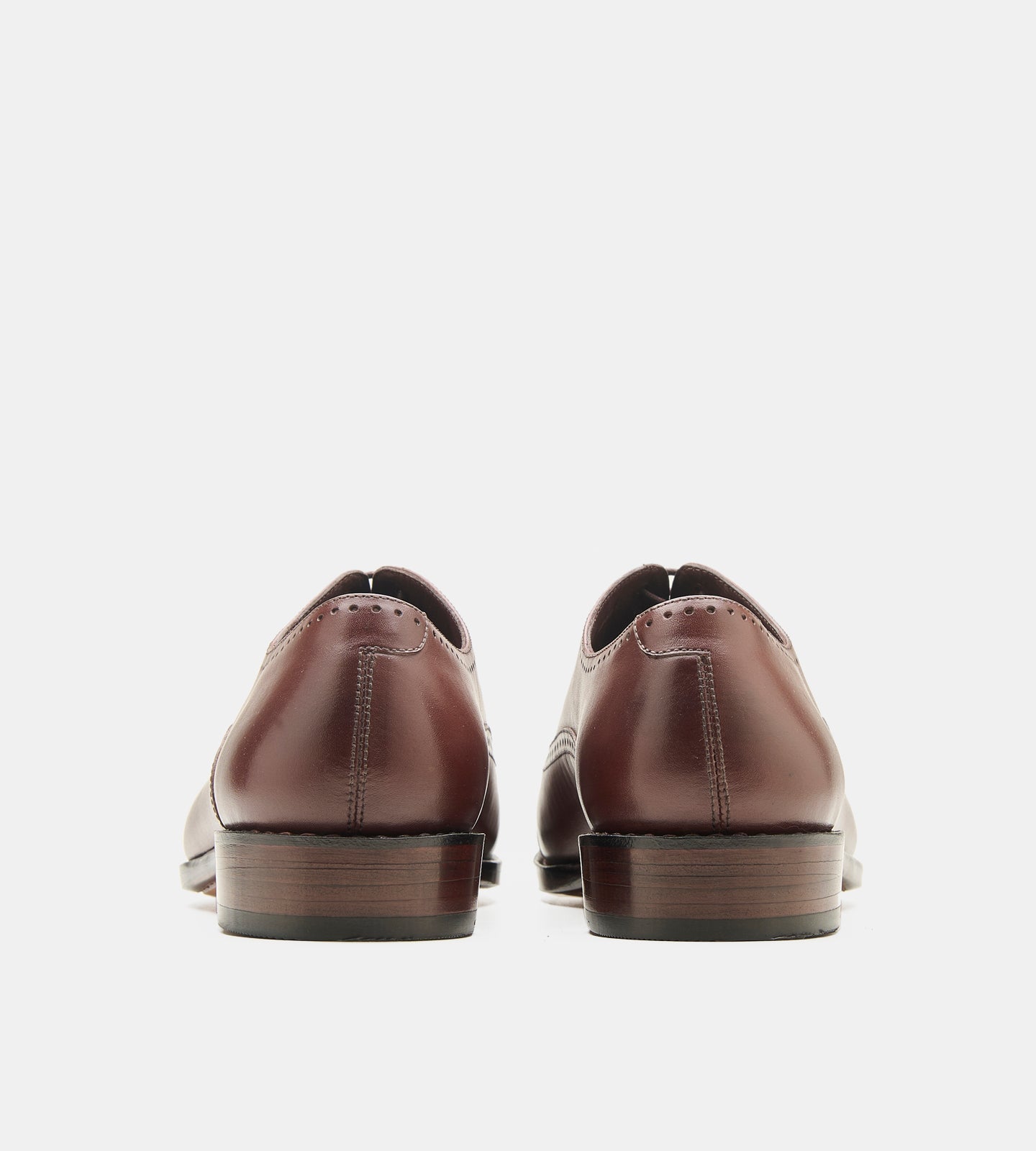 Hand-Welted Brown Captoe Oxford with Punches