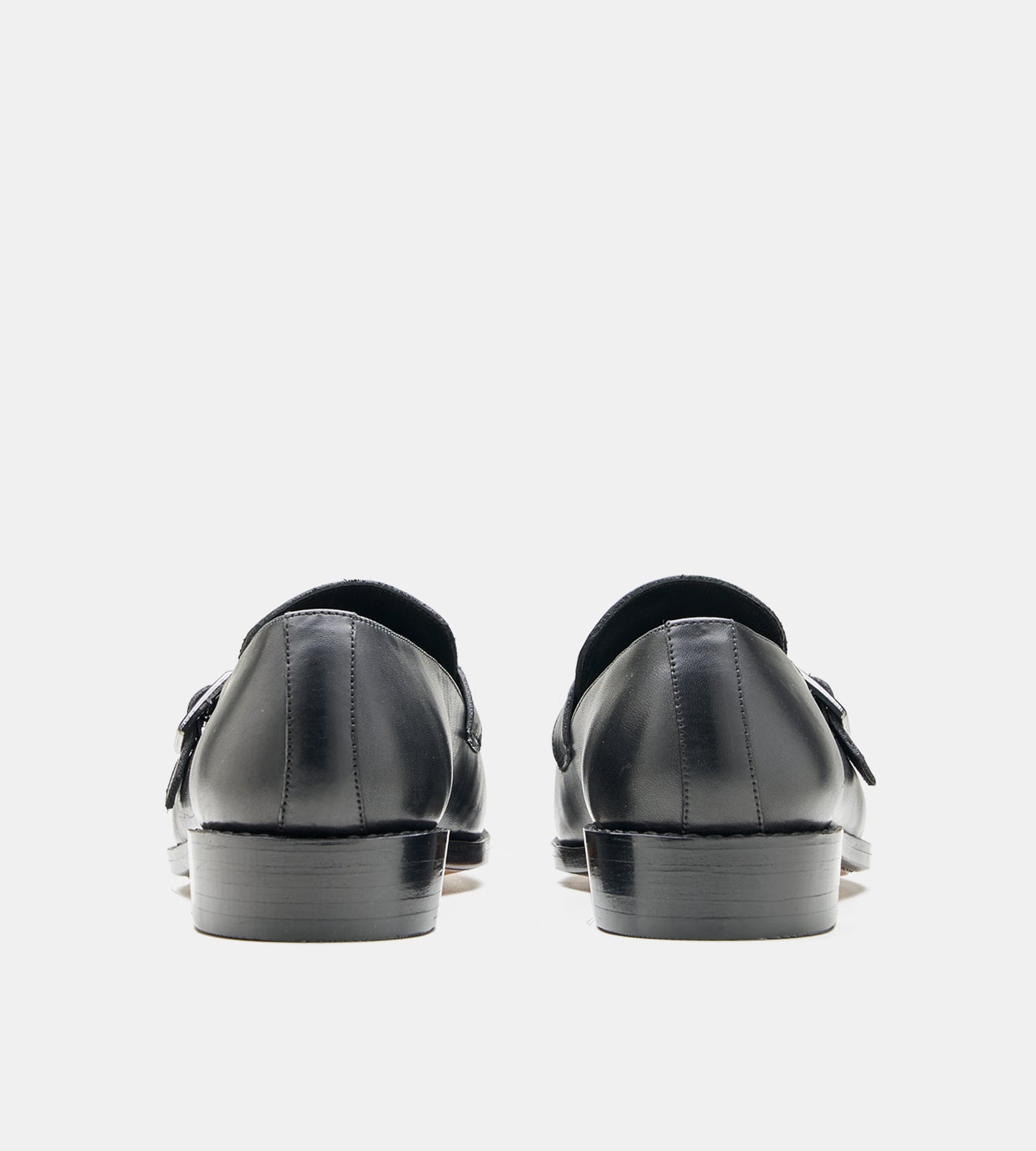 Hand-Welted Black Strap Loafer