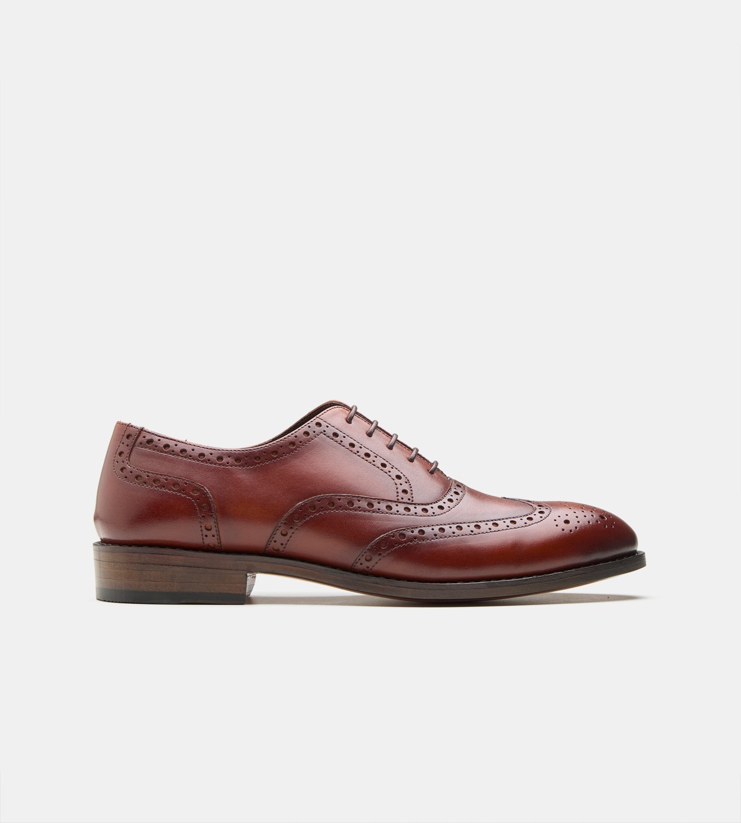 Hand-Welted British Tan Wingtip Oxfords