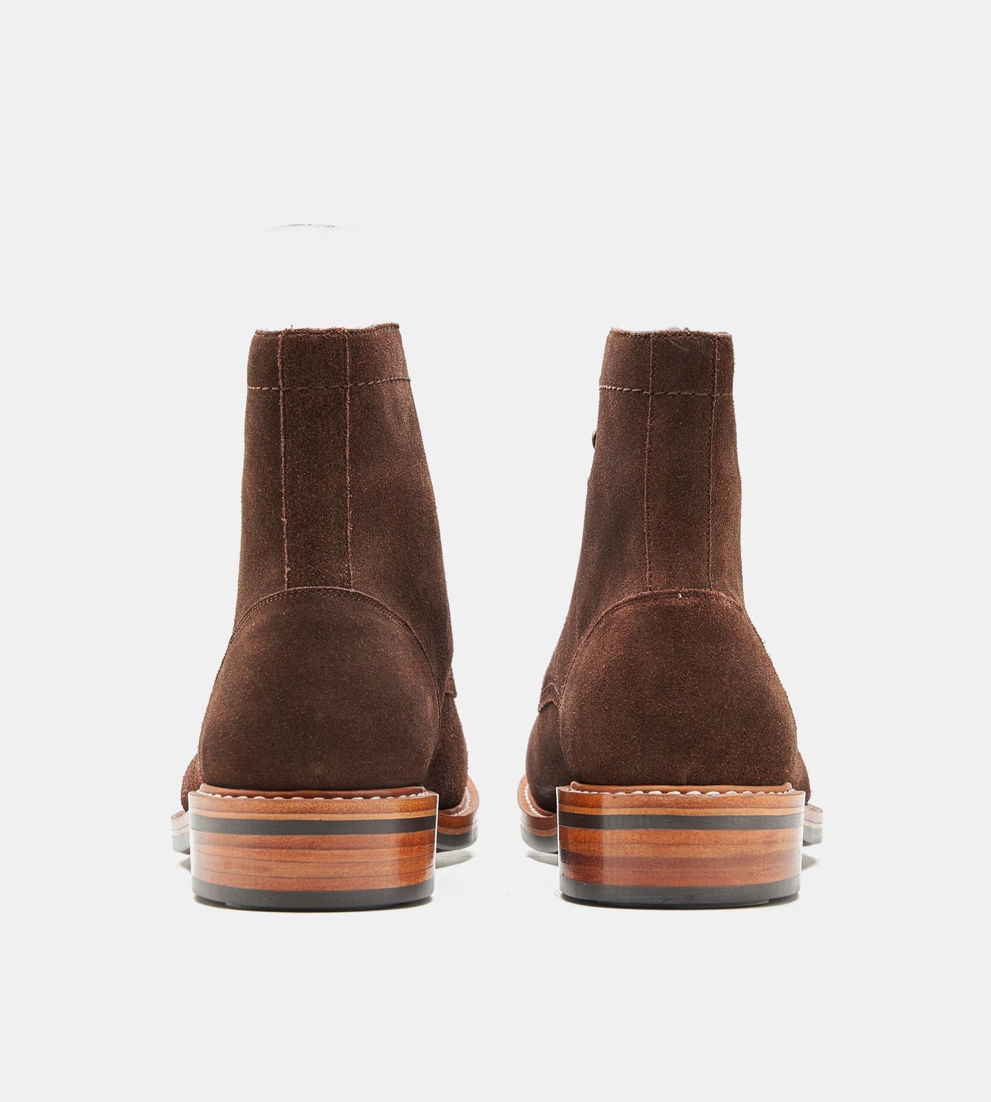Hand-Welted Brown Suede Split Toe Derby Boot