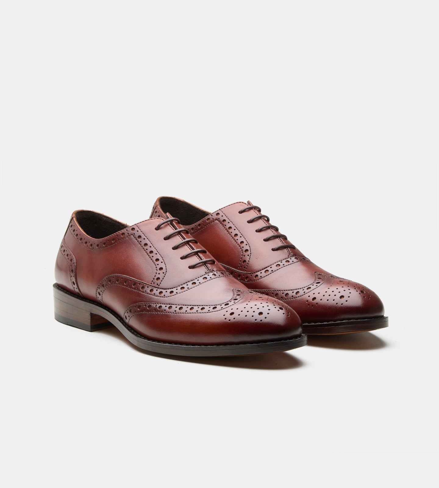 Hand-Welted British Tan Wingtip Oxfords