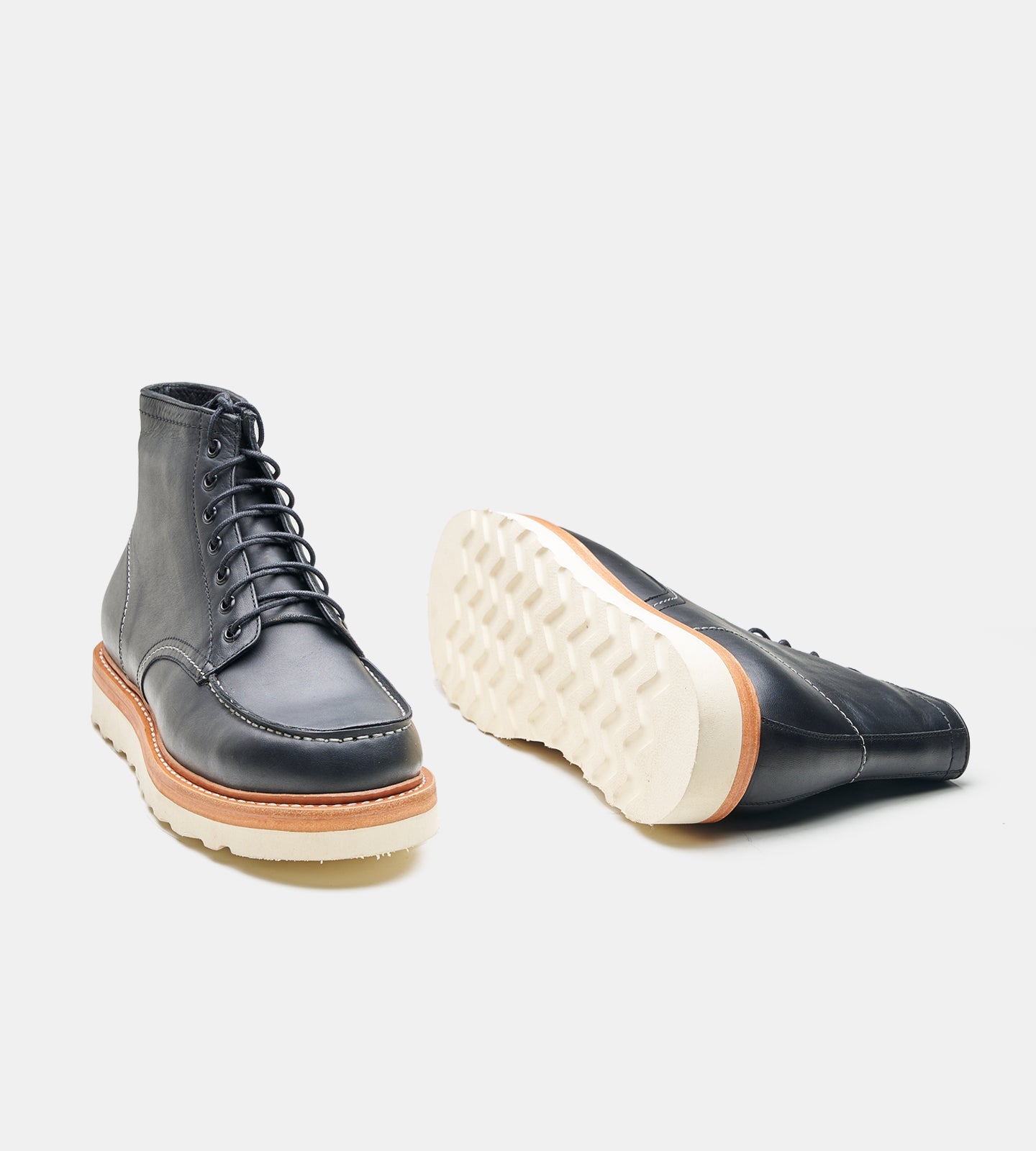 Hand-Welted Moctoe Boot with Bellows Tongue