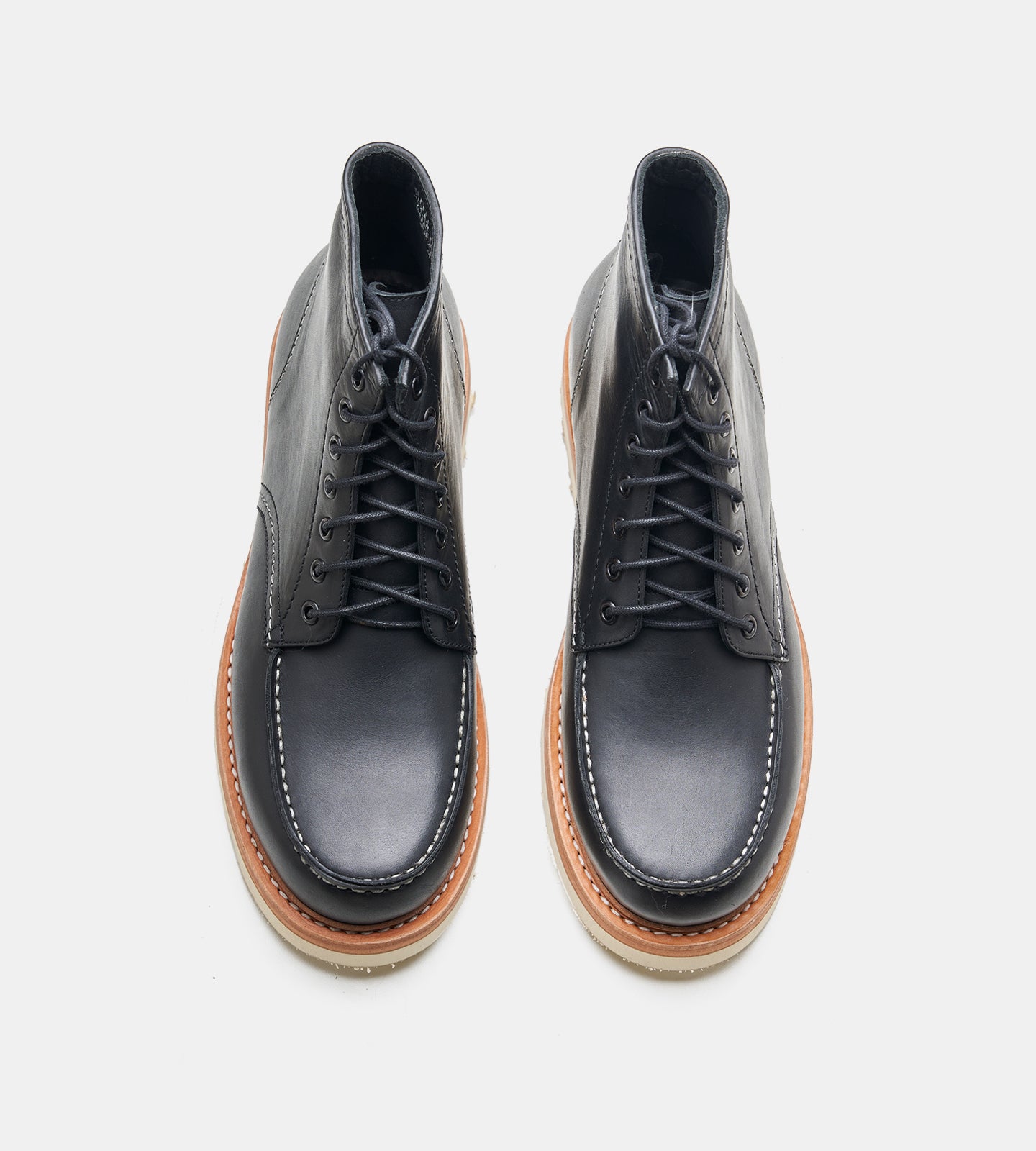 Hand-Welted Moctoe Boot with Bellows Tongue