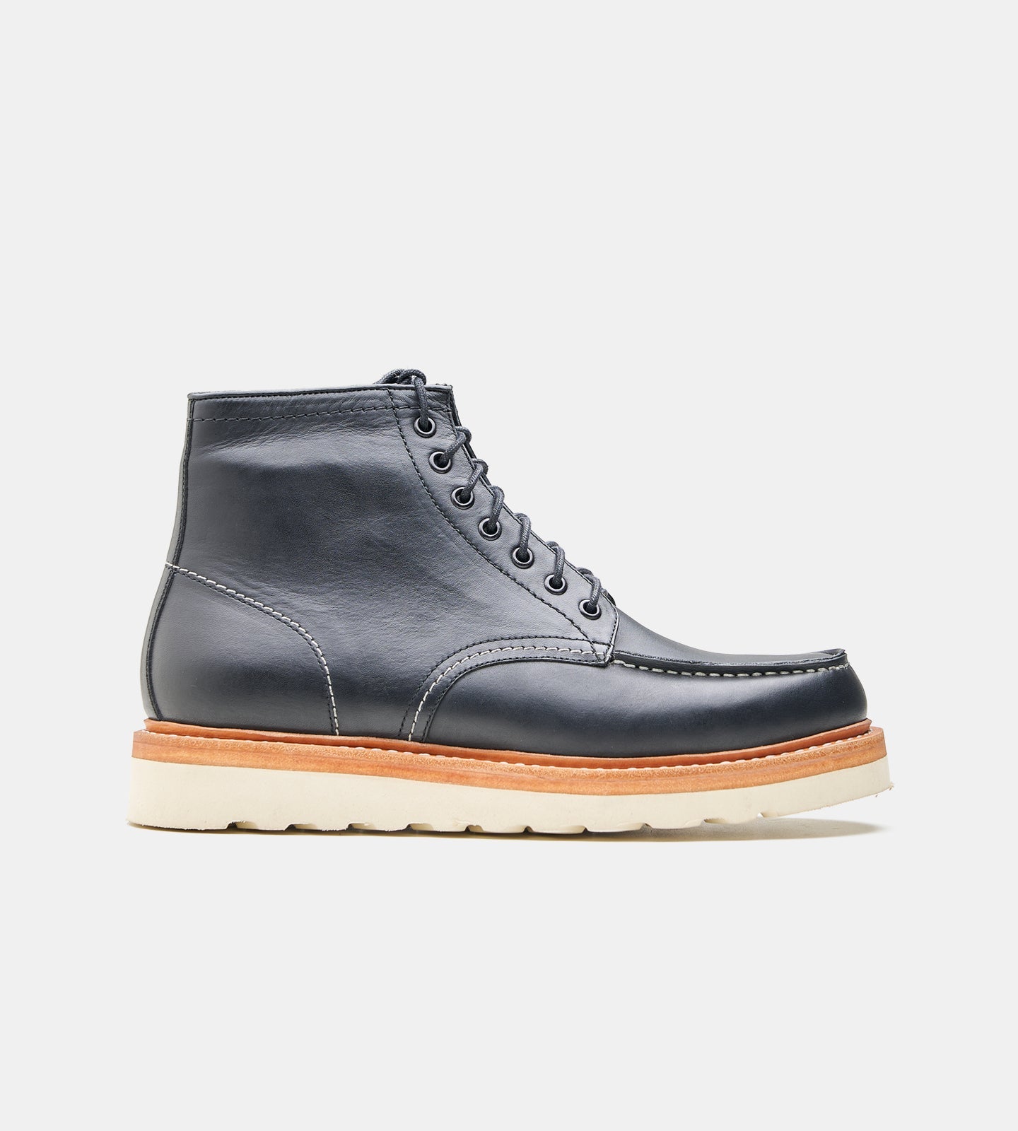 Hand-Welted Moctoe Boot with Bellows Tongue
