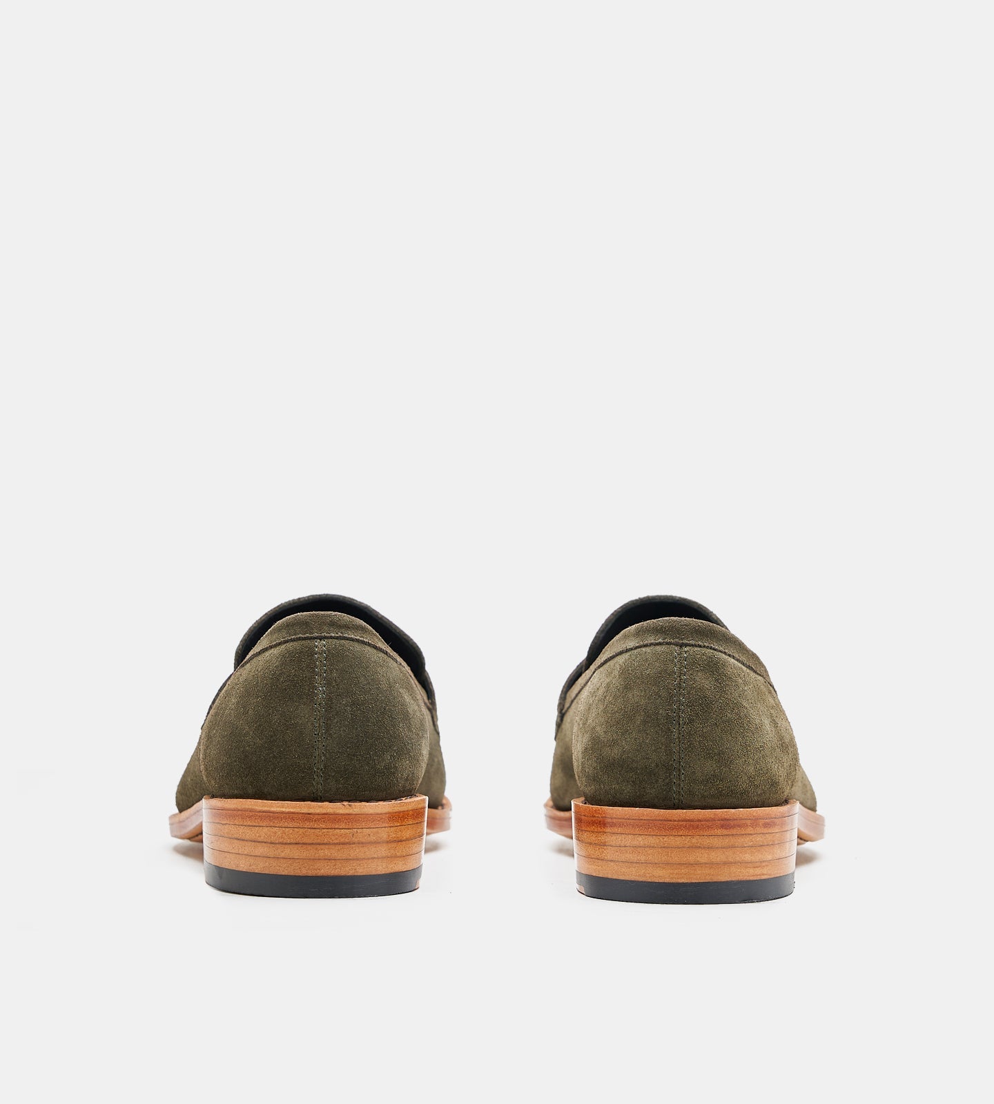 Hand Welted Olive Suede Penny Loafer