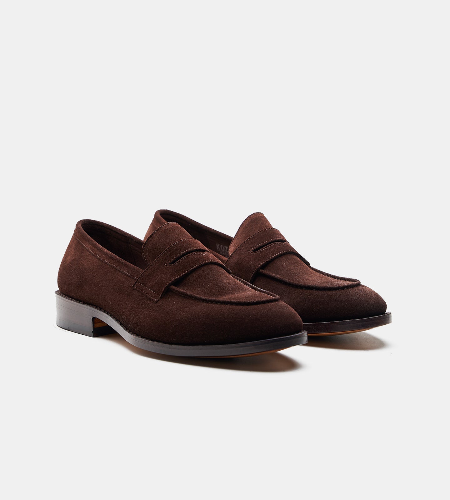 Hand-Welted Brown Suede Penny Loafer