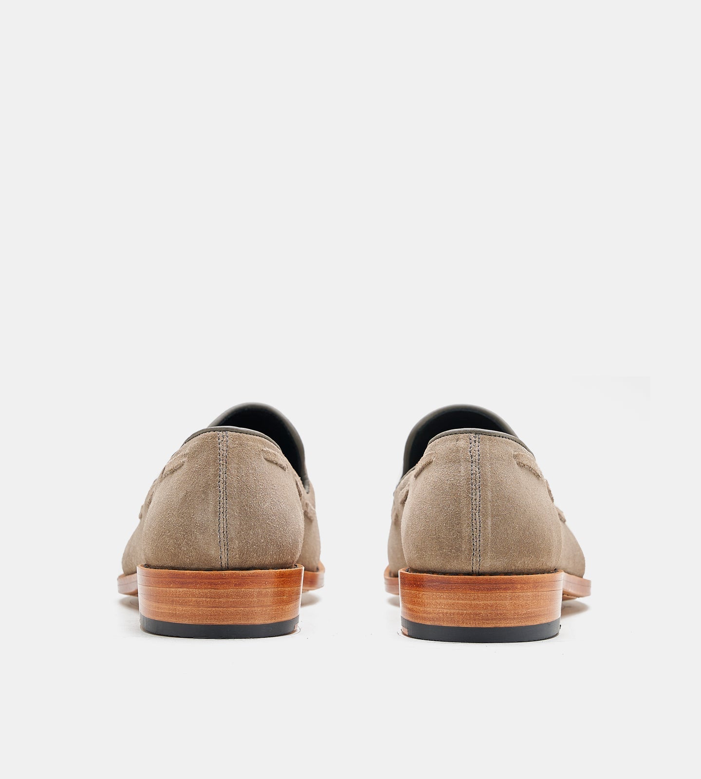 Hand Welted Grey Suede Tassel Loafers