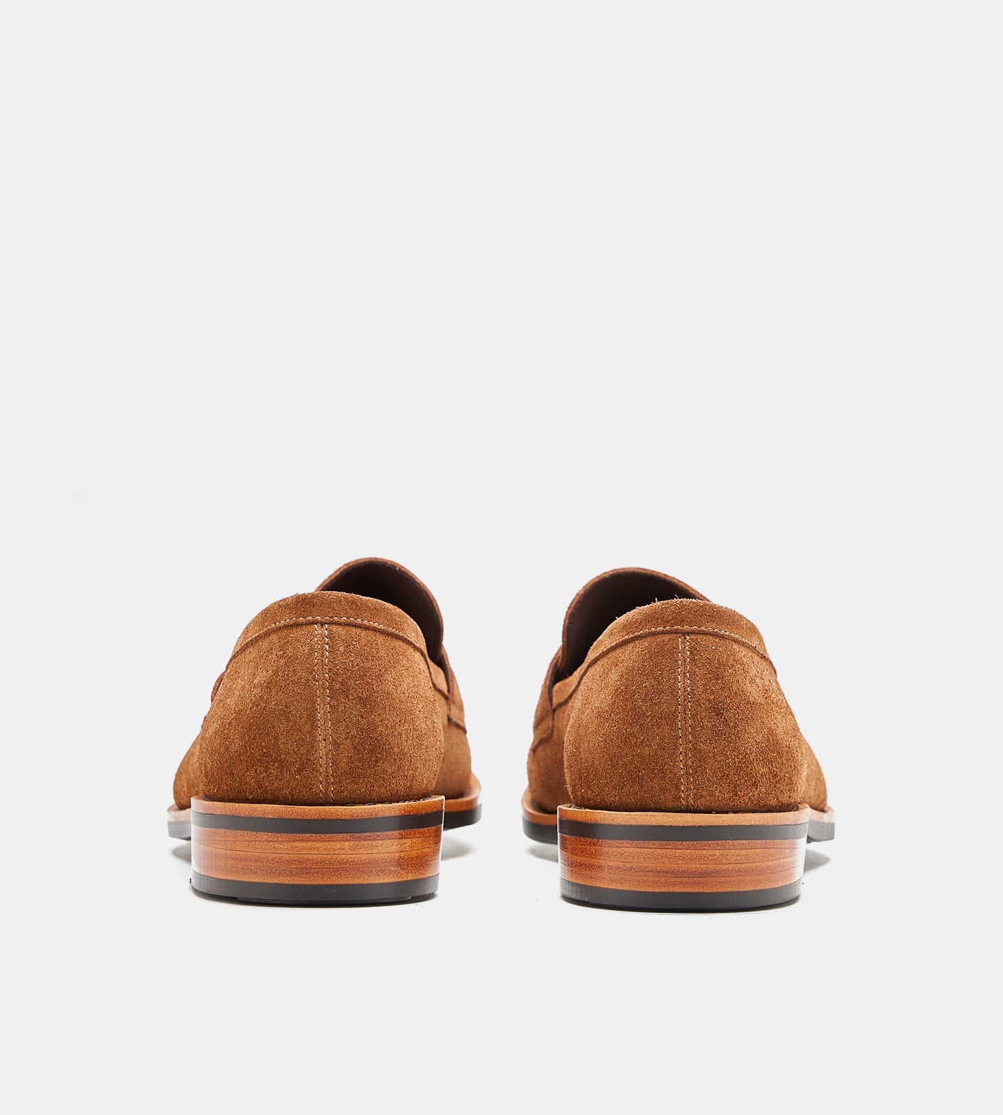Hand-Welted Caramel Suede Penny Loafer