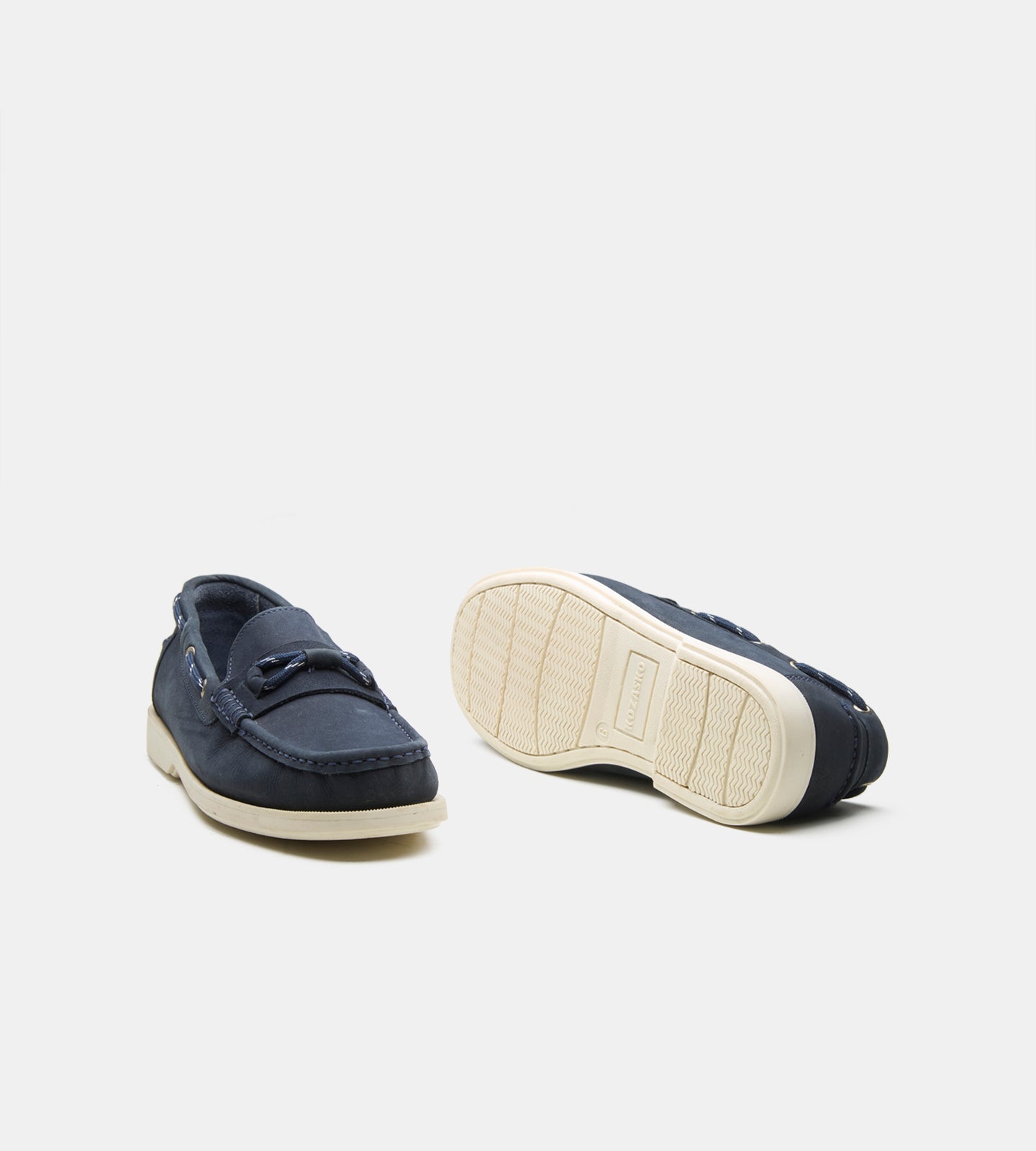 Blake Stitched Navy Nubuck Slip-Ons