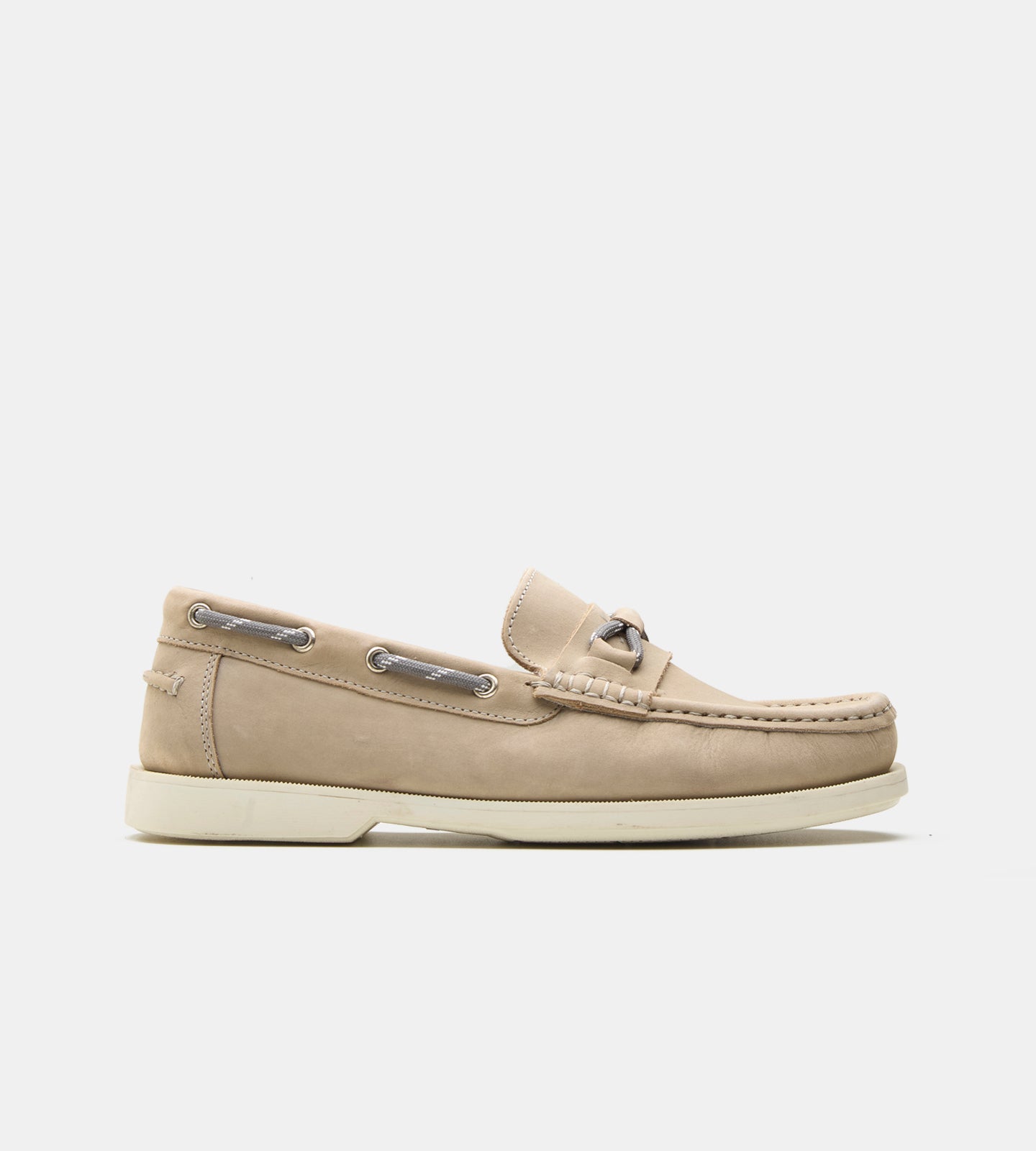 Blake Stitched Grey Nubuck Slip-ons