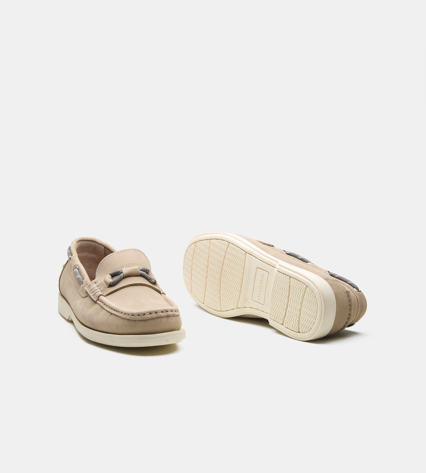 Blake Stitched Grey Nubuck Slip-ons