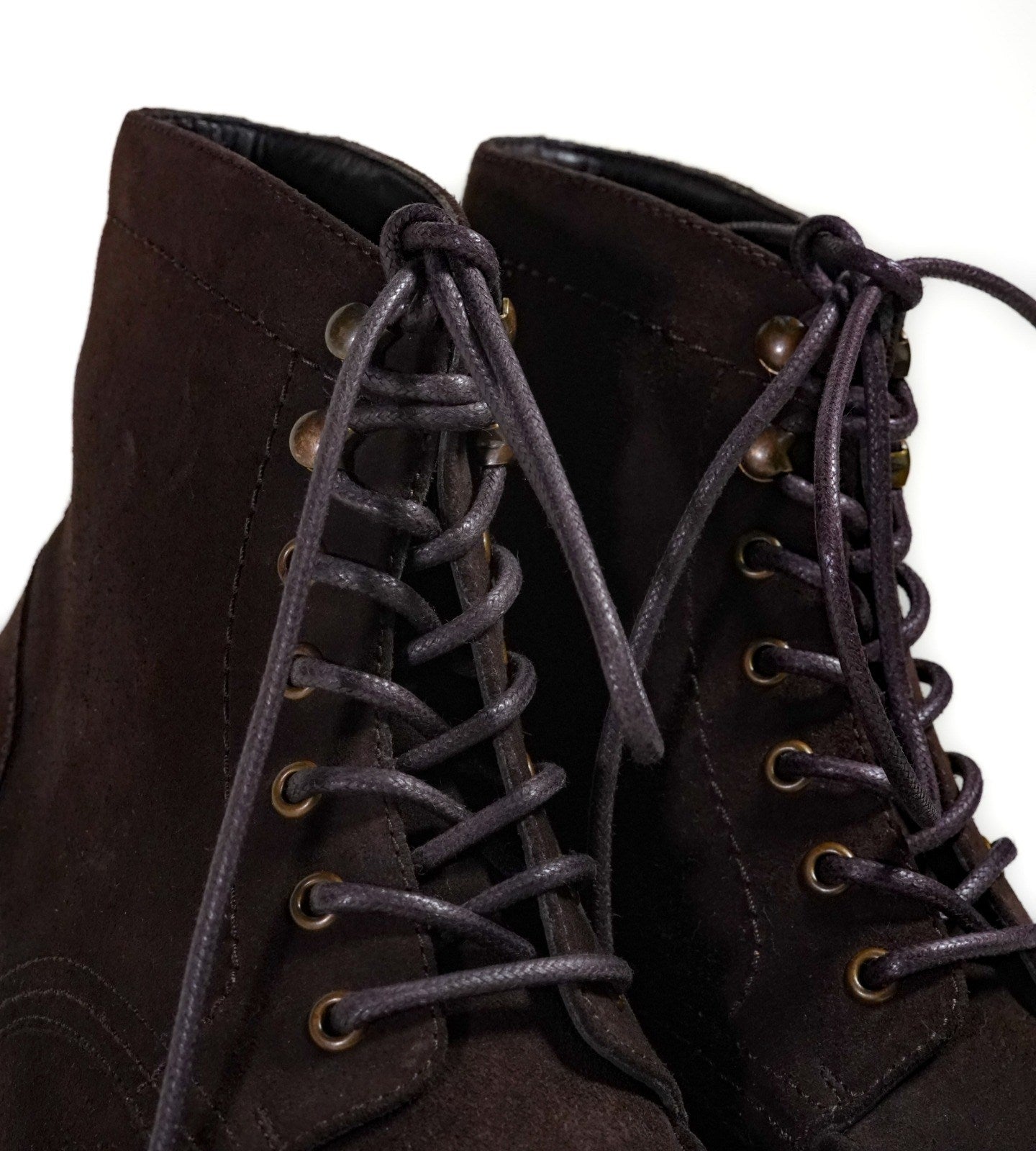 Hand-Welted Classic Suede Split Toe Derby Boot