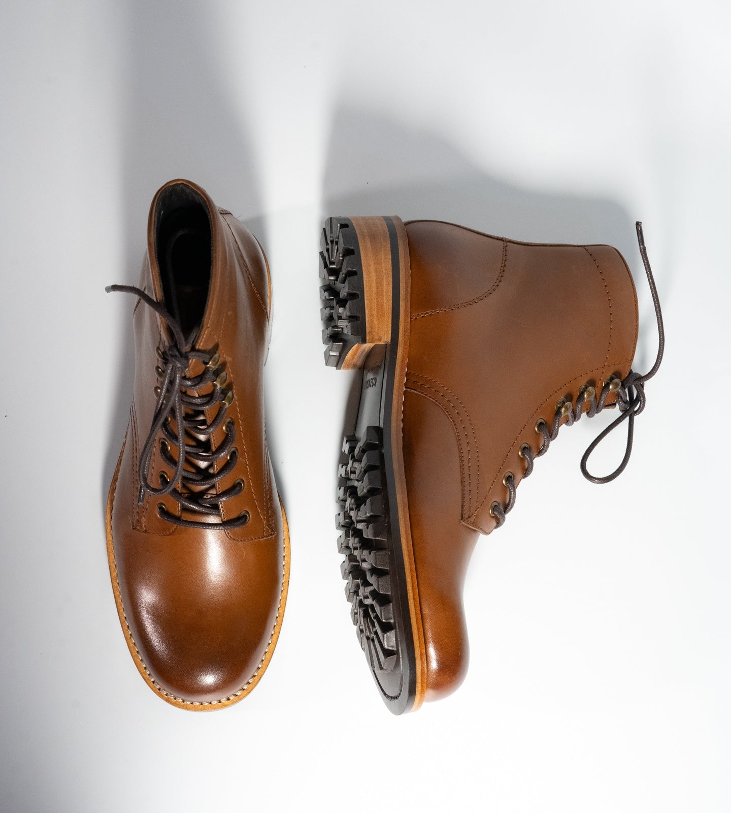 Hand-Welted Tan Leather Work Boot