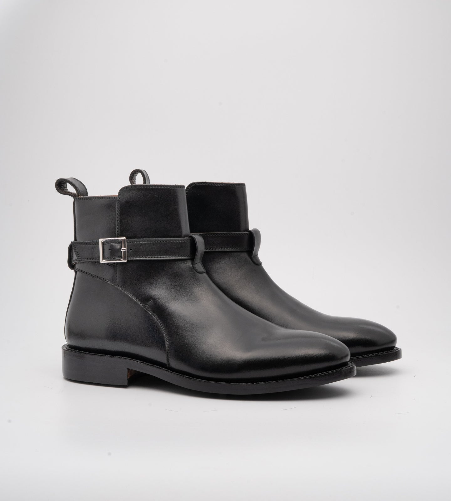 Hand Welted Classic Black Jodhpur Boot