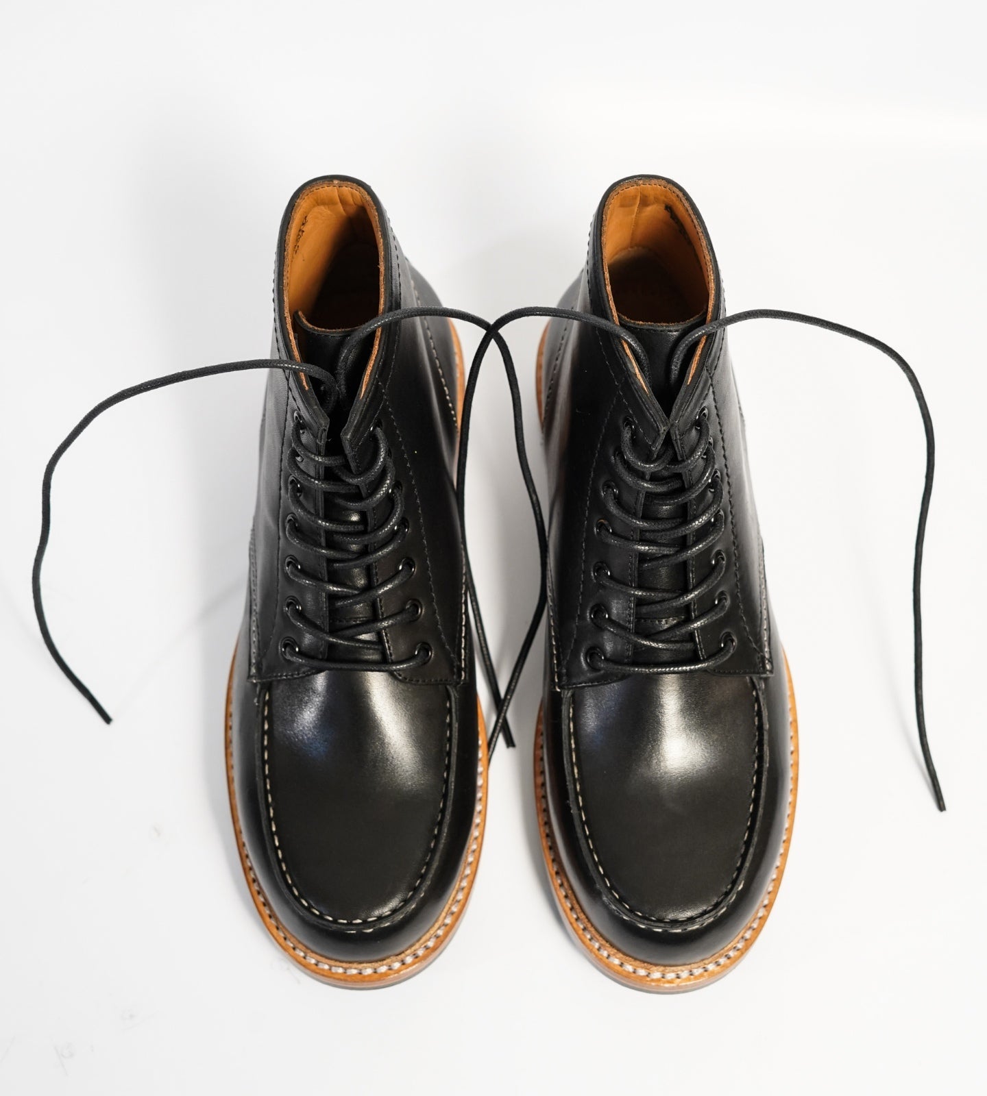 Hand-Welted Black Full Grain Moctoe Boot