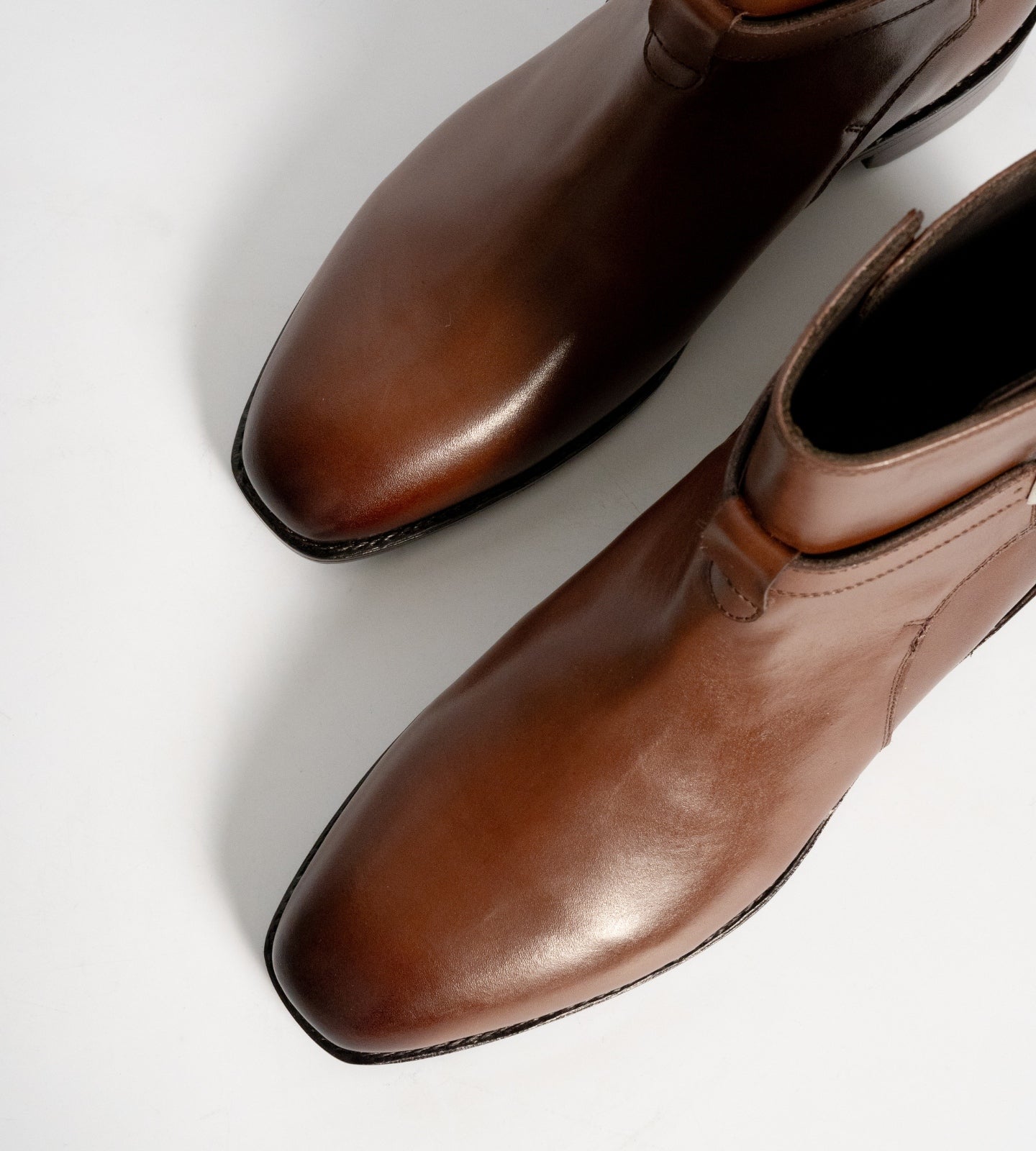 Hand-Welted Chisel Toe Brown Full Grain Jodhpur Boot