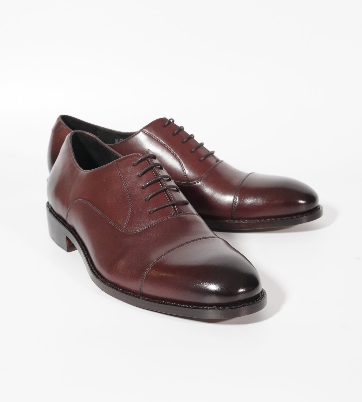 Classic Hand-Welted Burgundy Captoe Oxfords