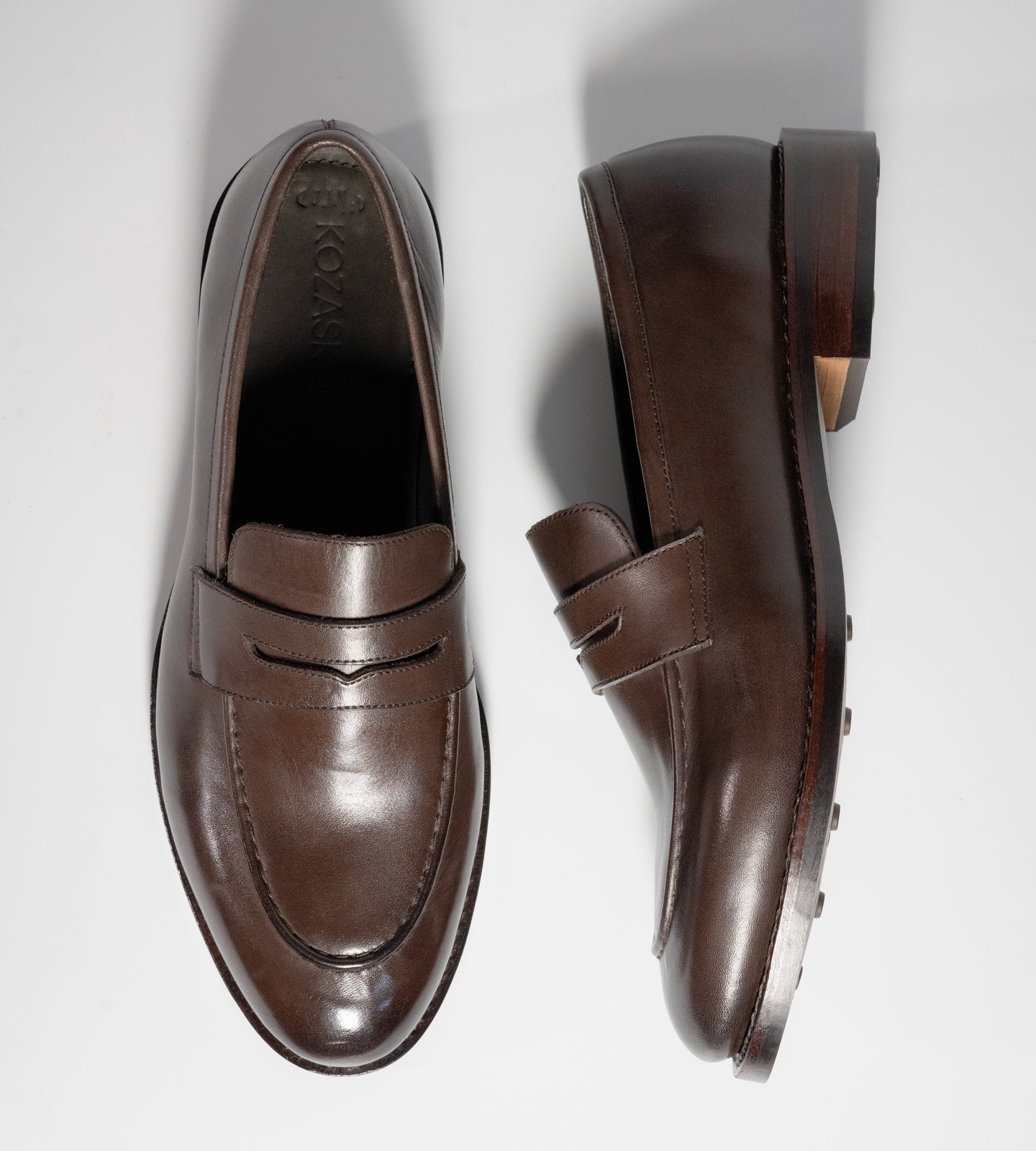 Hand Welted Classic Brown Penny Loafers