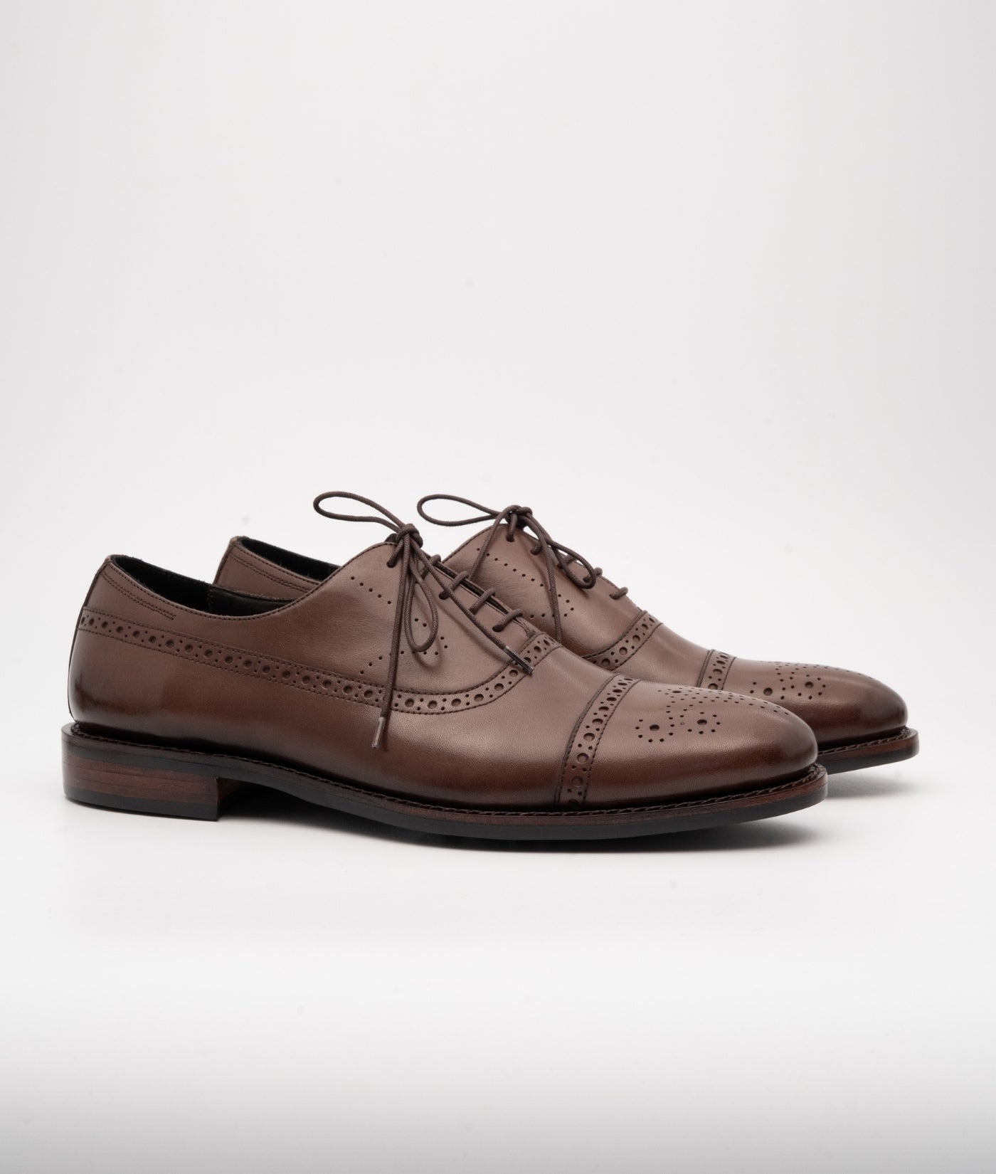 Hand-Welted Brown Adelaide Oxfords