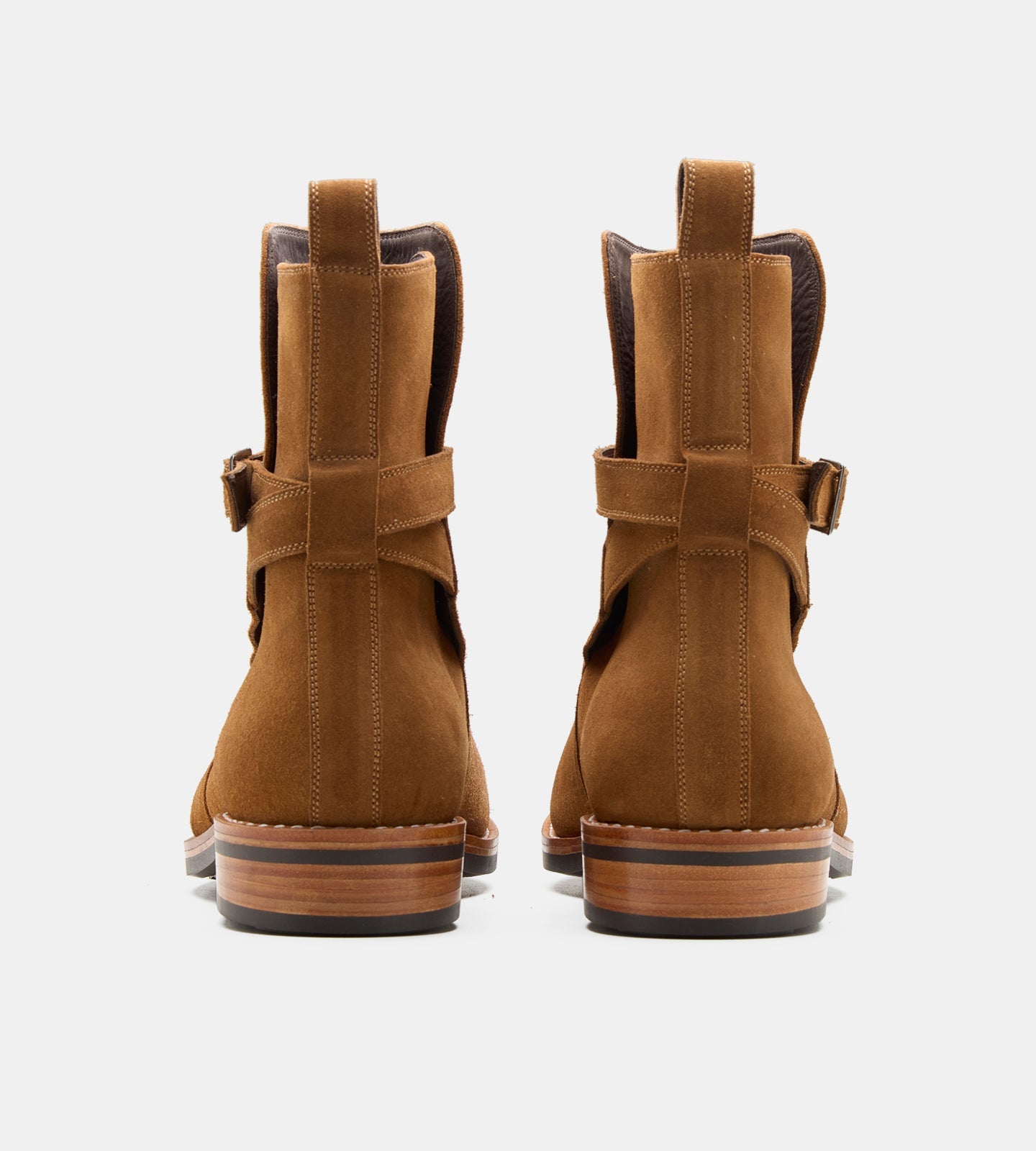 Hand-Welted Caramel Suede Jodhpur Boot