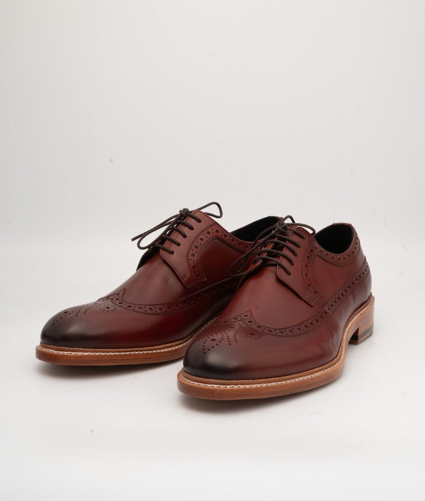 Hand-Welted Burgundy Longwing Blucher
