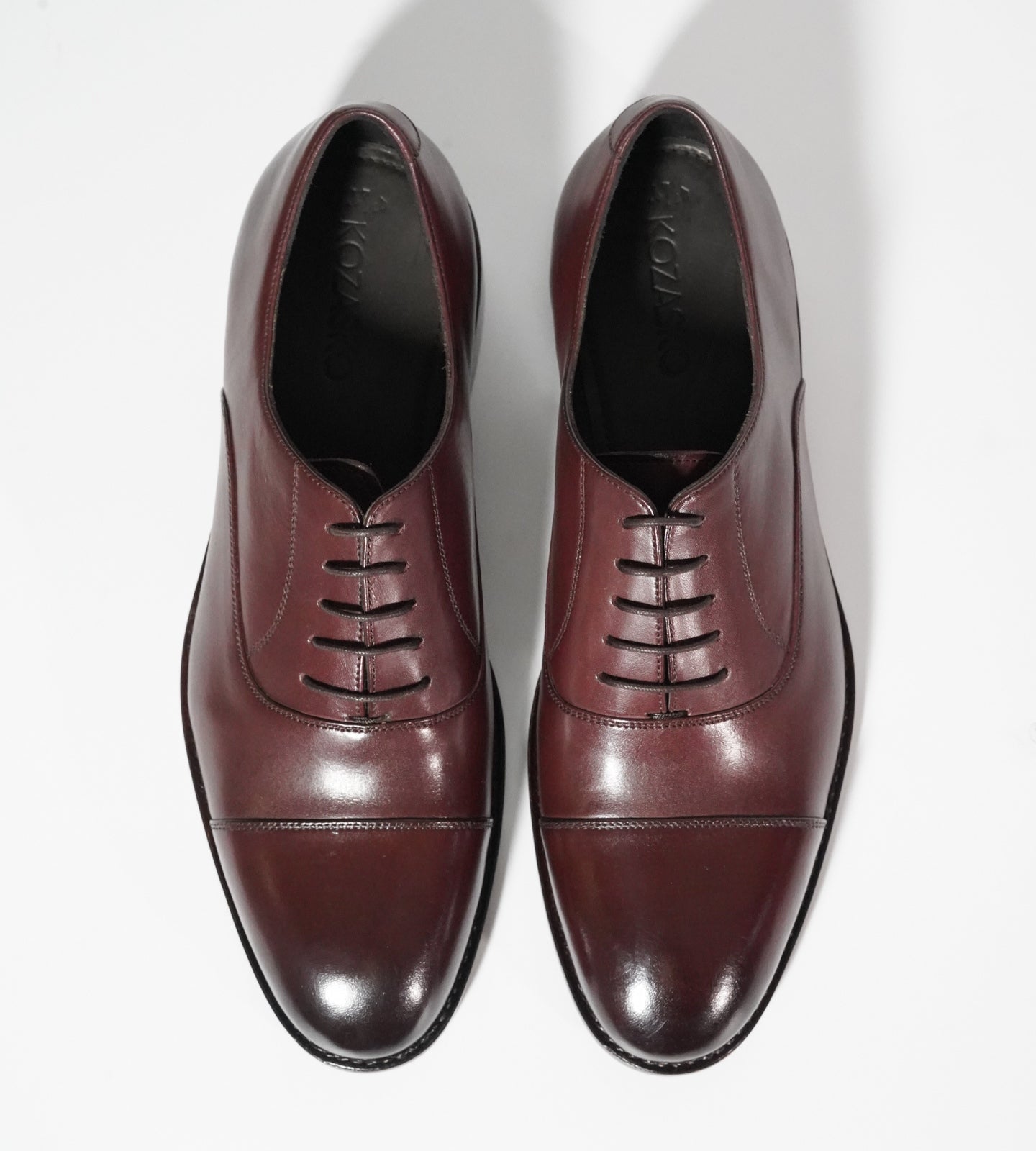 Classic Hand-Welted Burgundy Captoe Oxfords