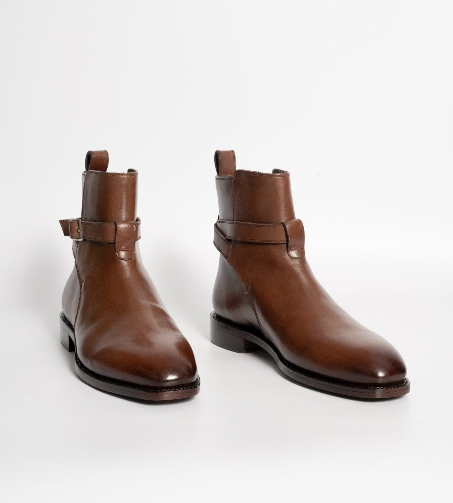 Hand-Welted Chisel Toe Brown Full Grain Jodhpur Boot