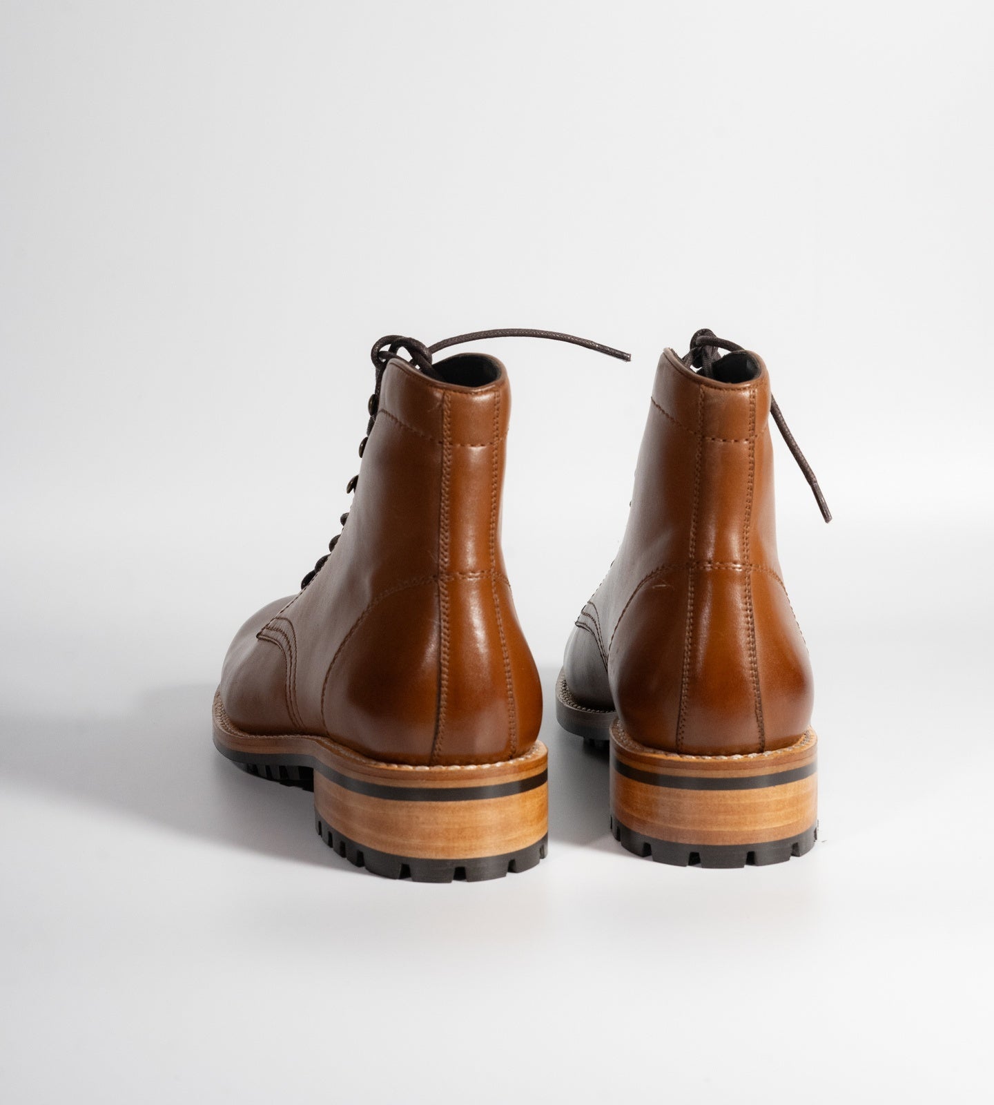 Hand-Welted Tan Leather Work Boot