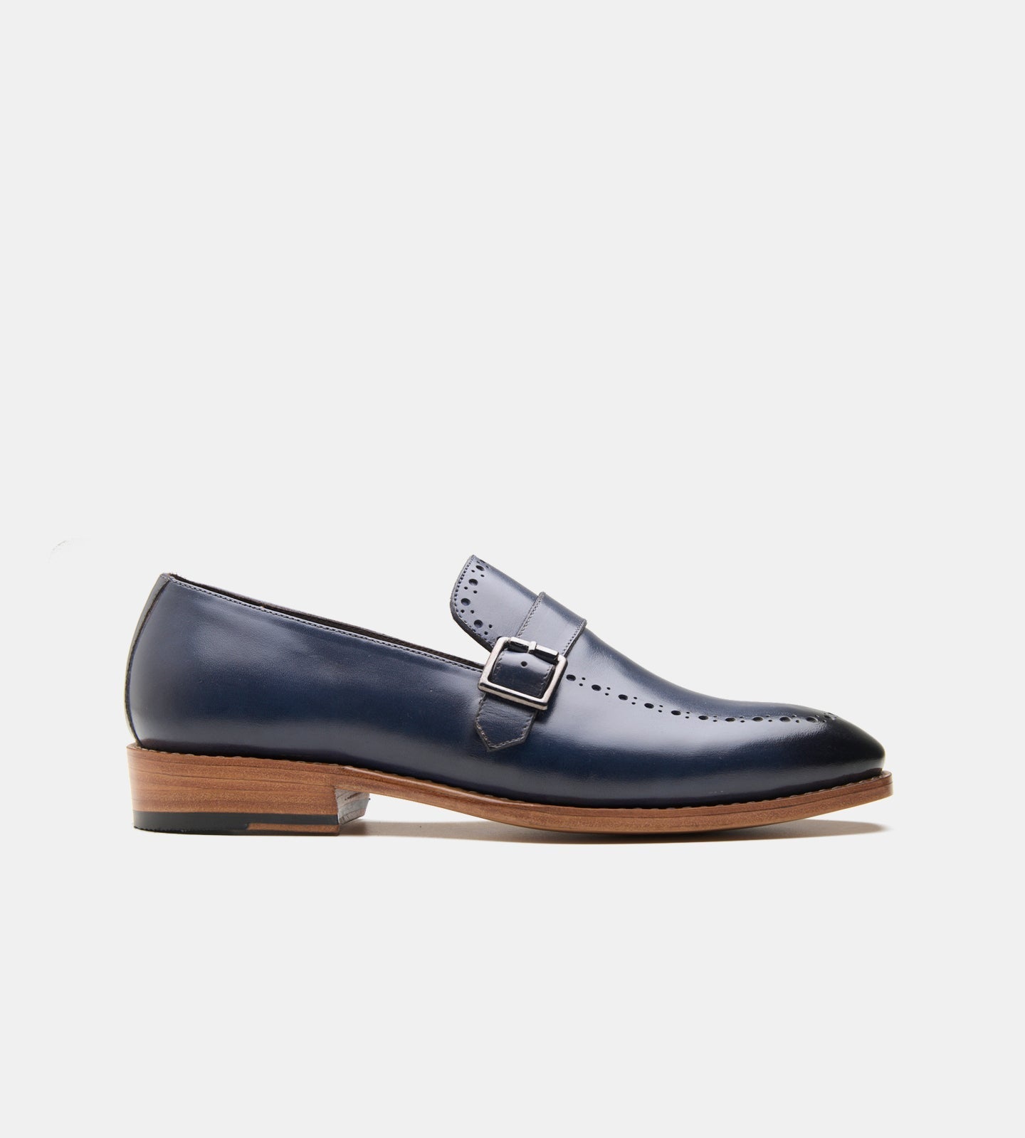 Hand Welted Navy Strap Loafer