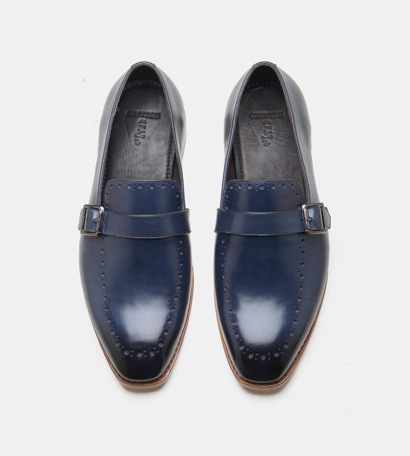 Hand Welted Navy Strap Loafer