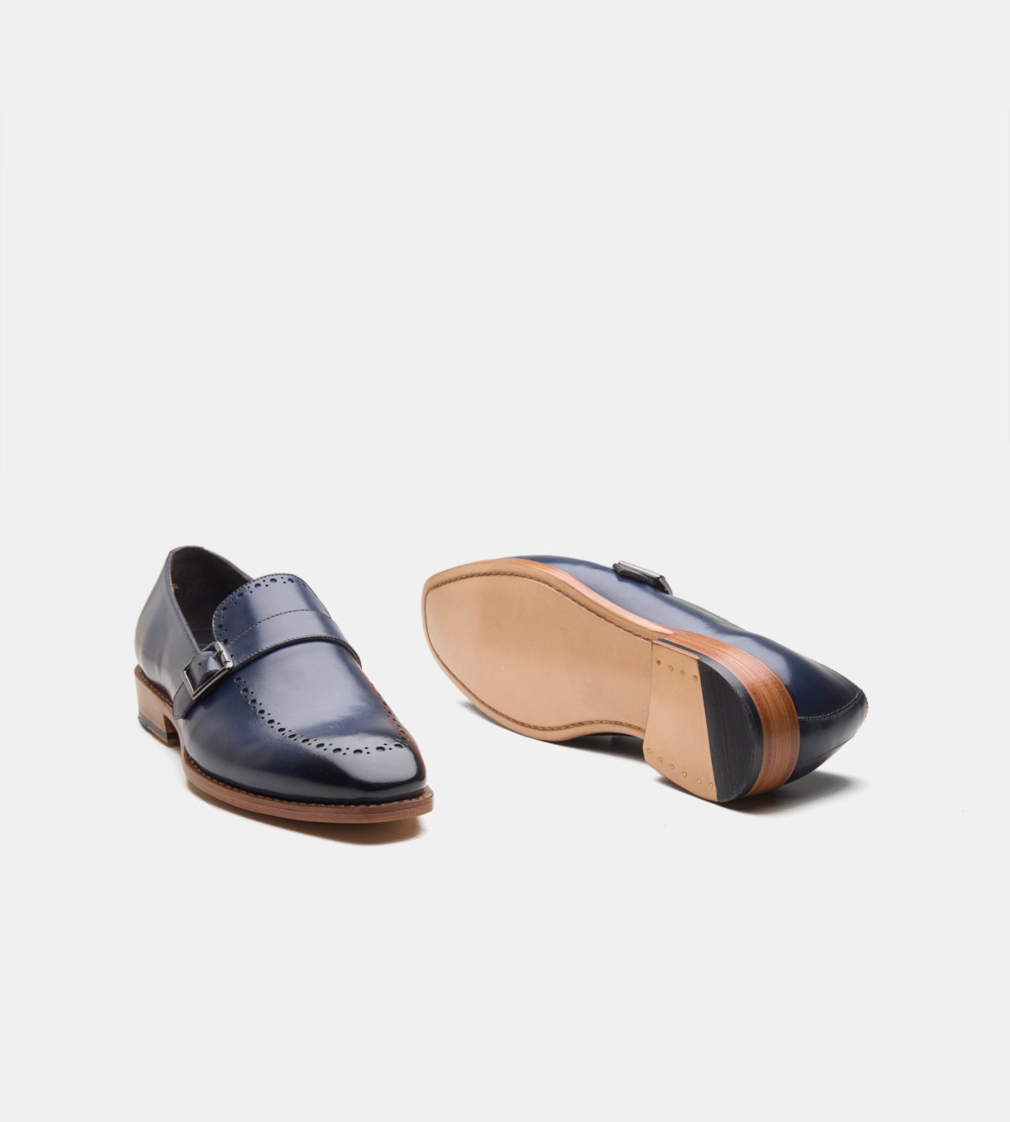 Hand Welted Navy Strap Loafer