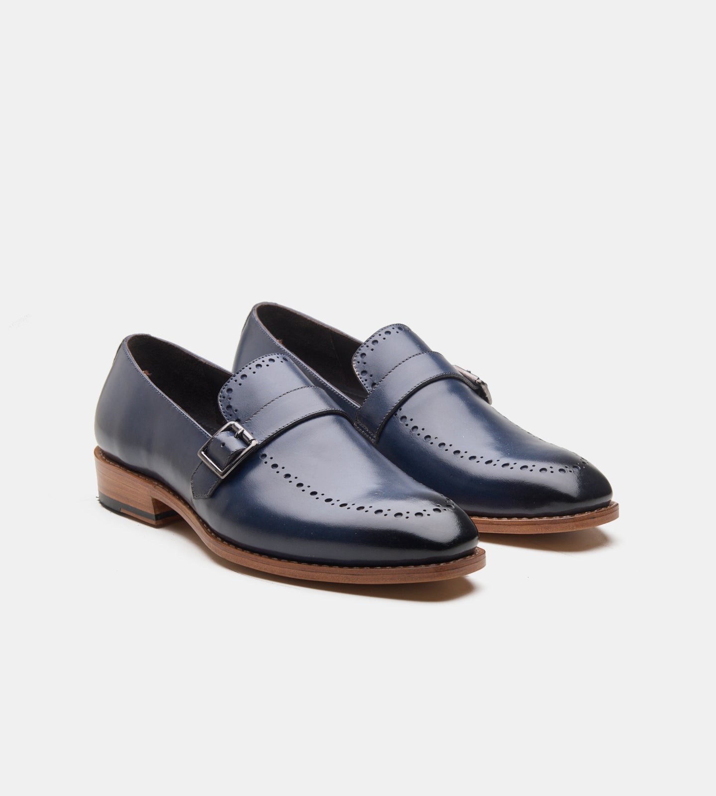 Hand Welted Navy Strap Loafer