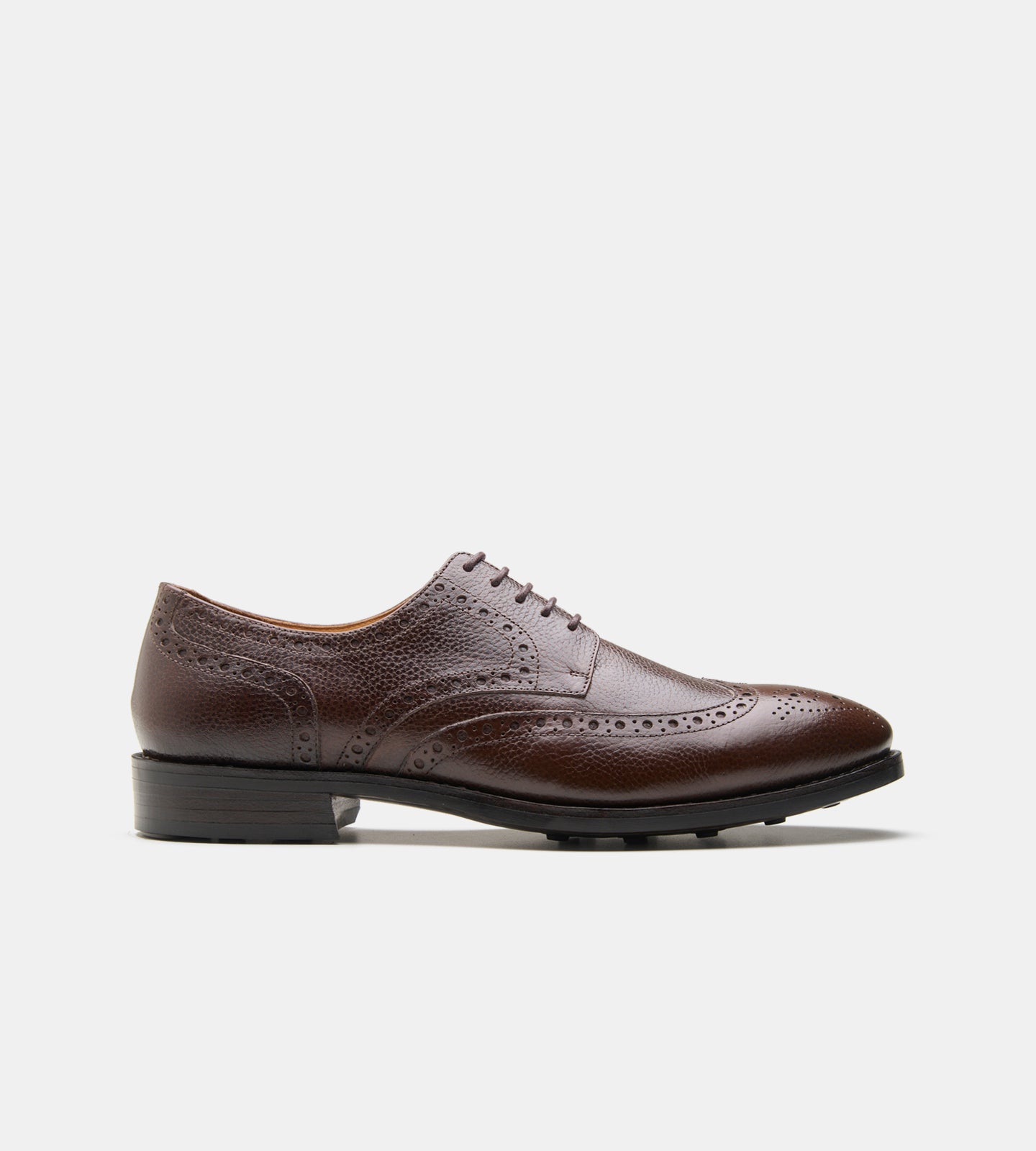 Hand-Welted Brown Wax Milled Wingtip Derby