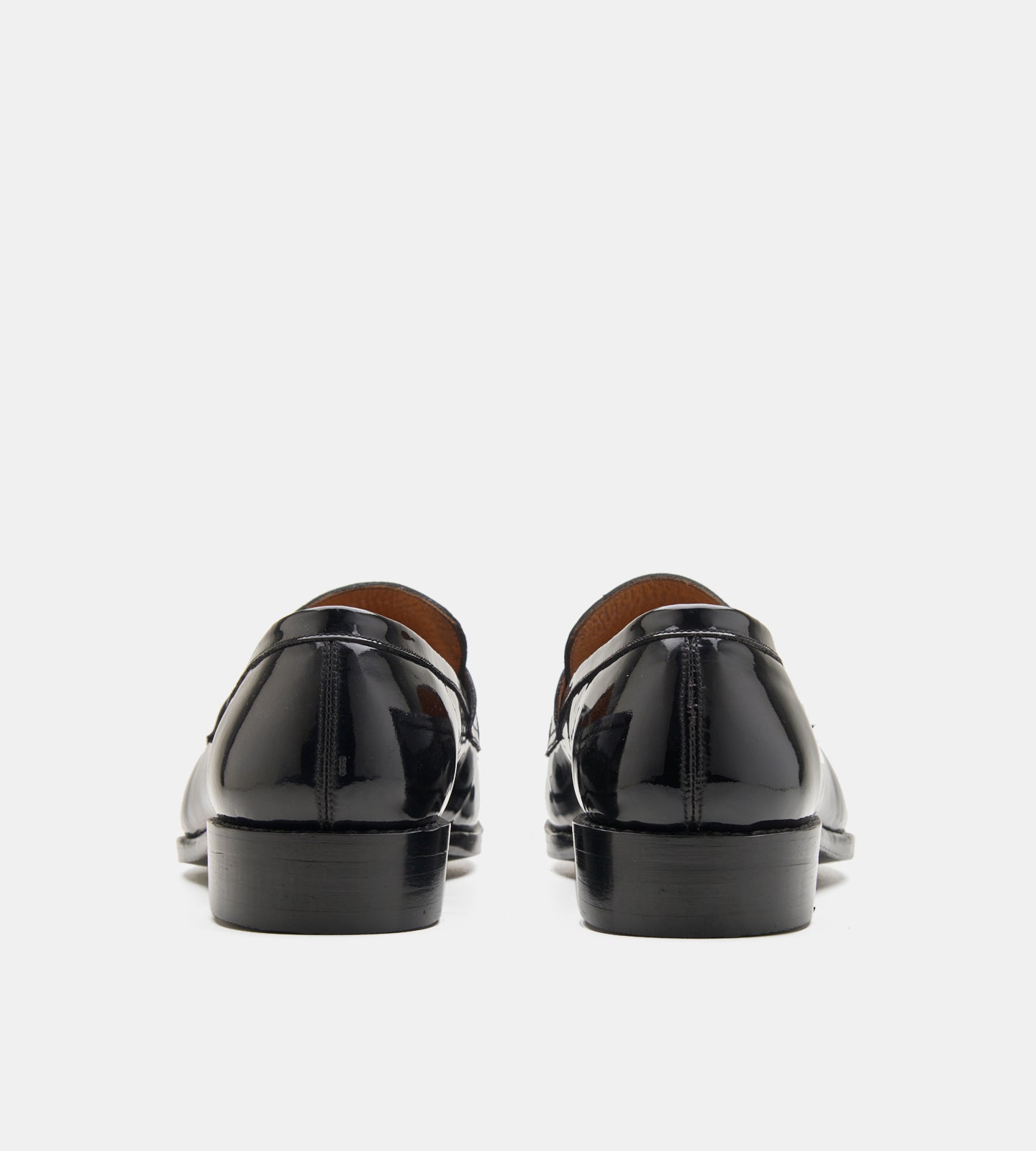 Hand-Welted Black Patent Tassel Loafers