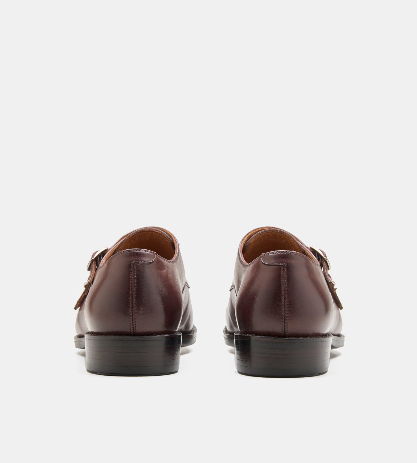 Hand-Welted Brown Double Strap Monk Shoes