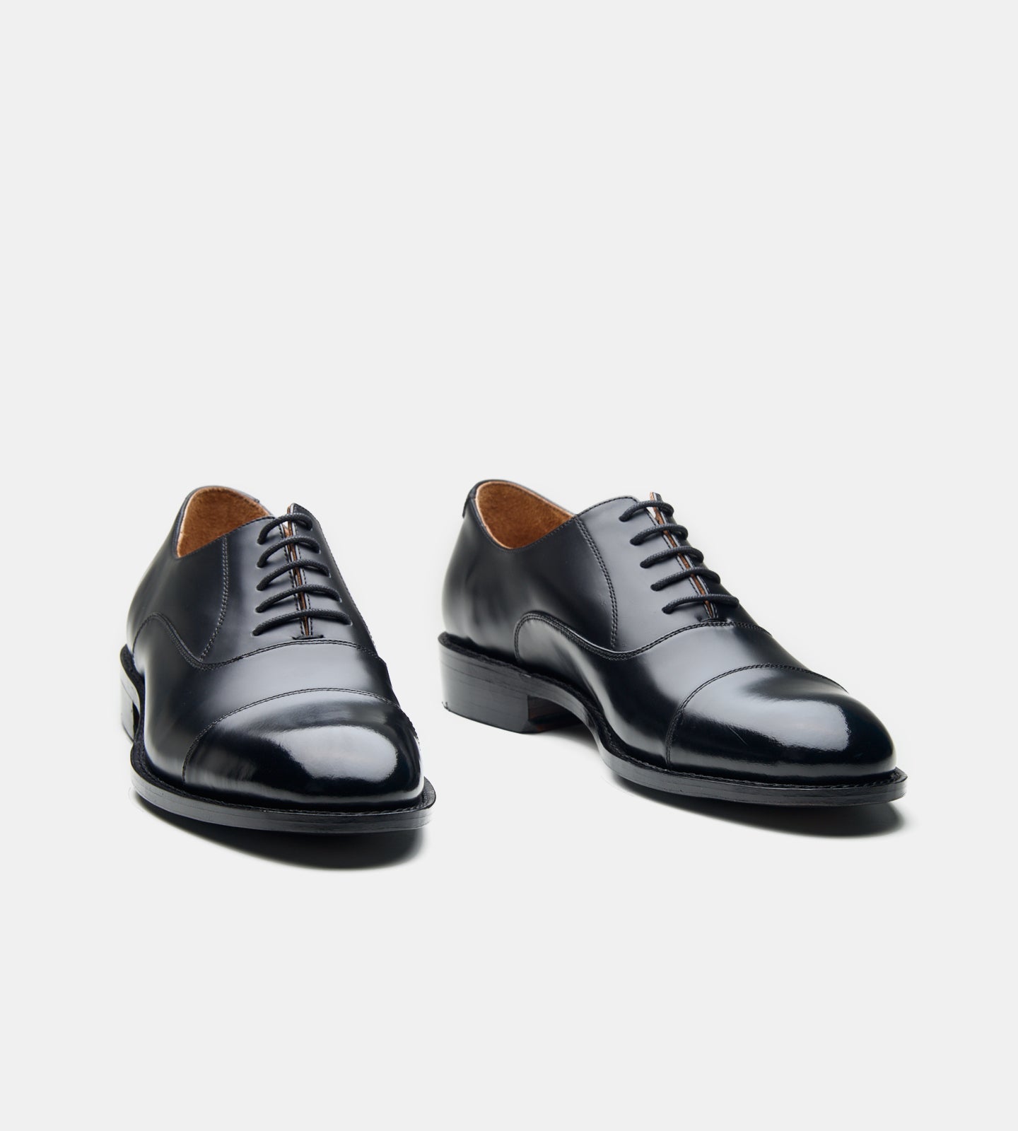 Hand-Welted Black Michigan Full Grain Captoe Oxfords