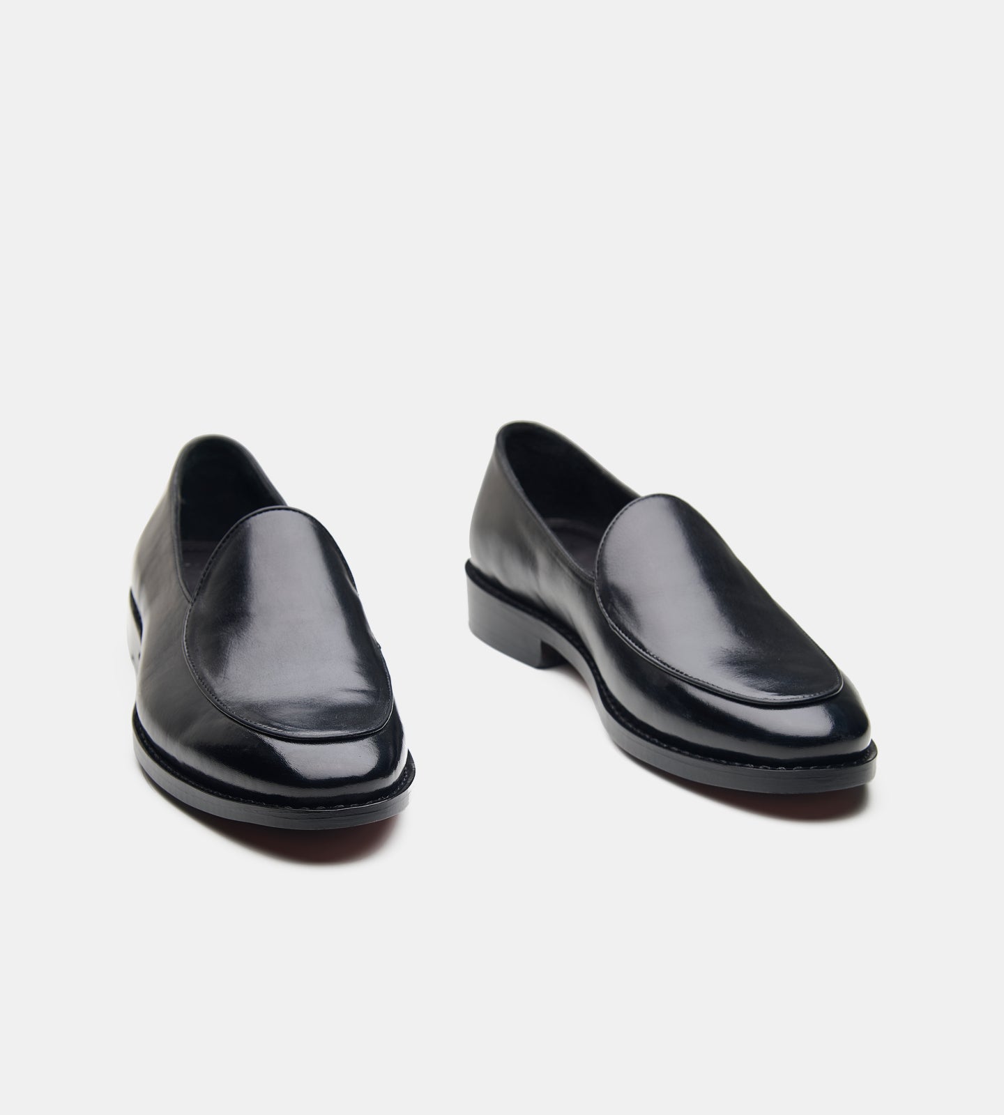 Hand-Welted Black Belgian Loafer