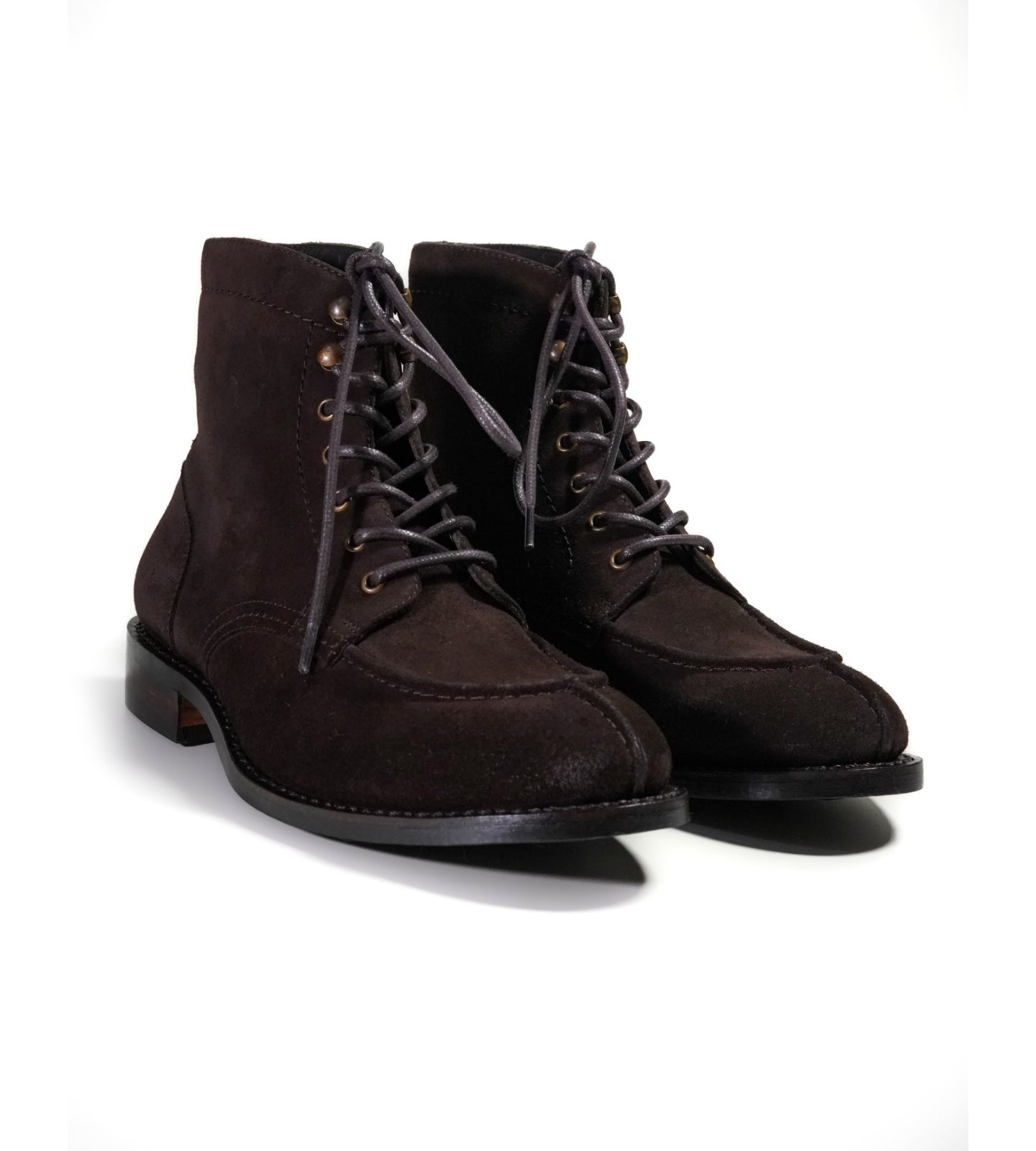 Hand-Welted Classic Suede Split Toe Derby Boot