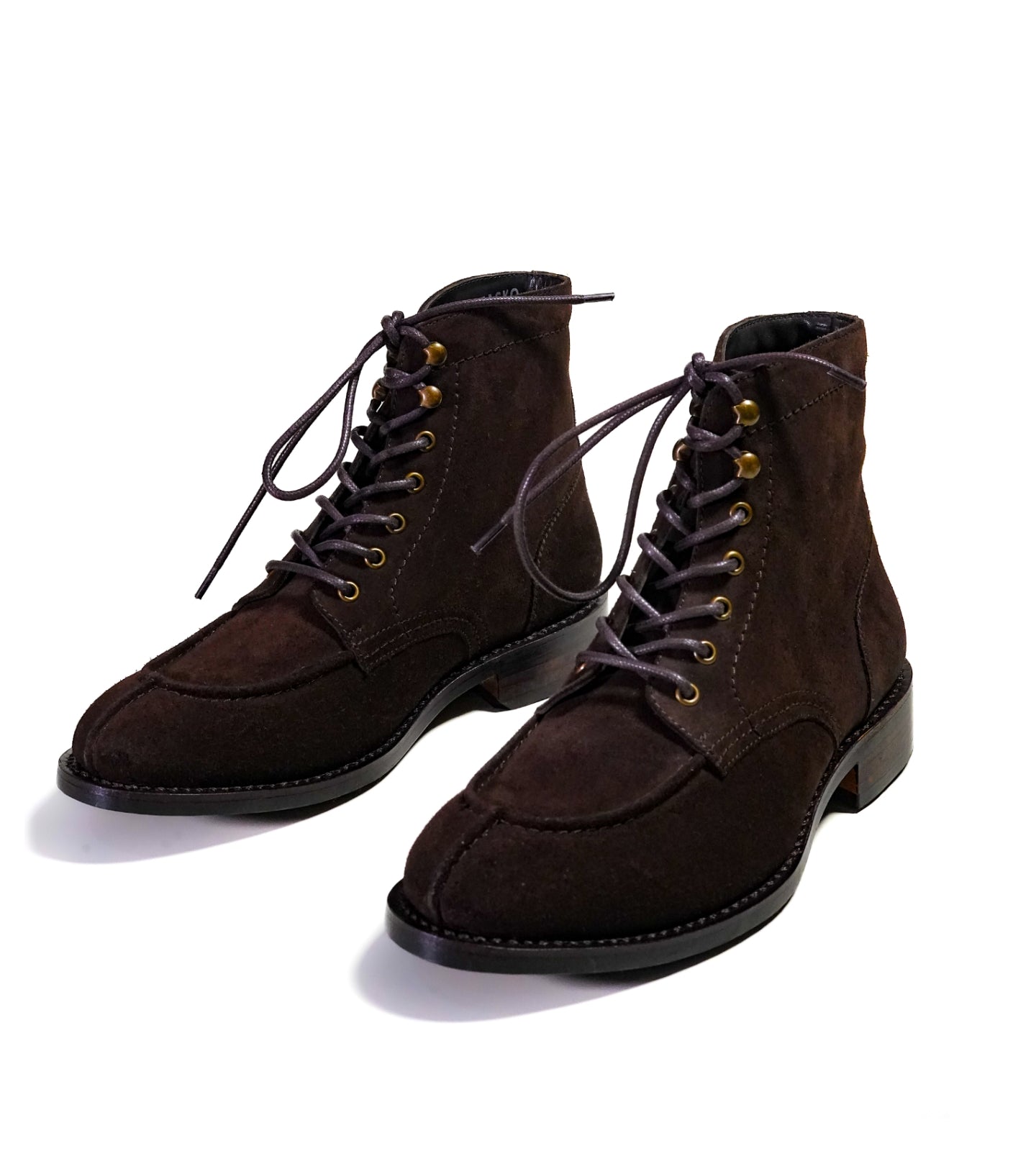 Hand-Welted Classic Suede Split Toe Derby Boot