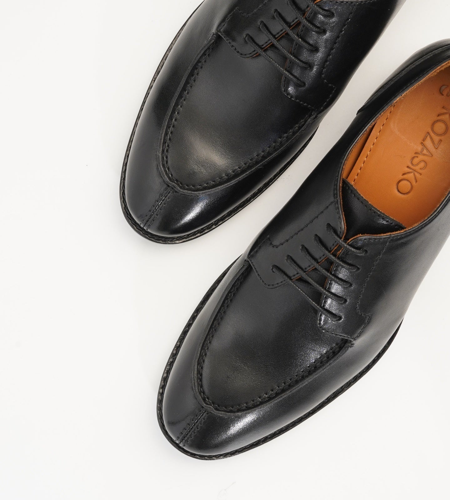 Hand-Welted Black Split Toe Derby