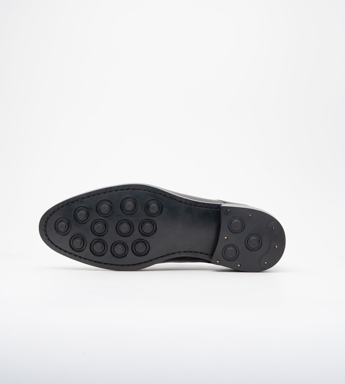 Hand-Welted Black Captoe Oxfords