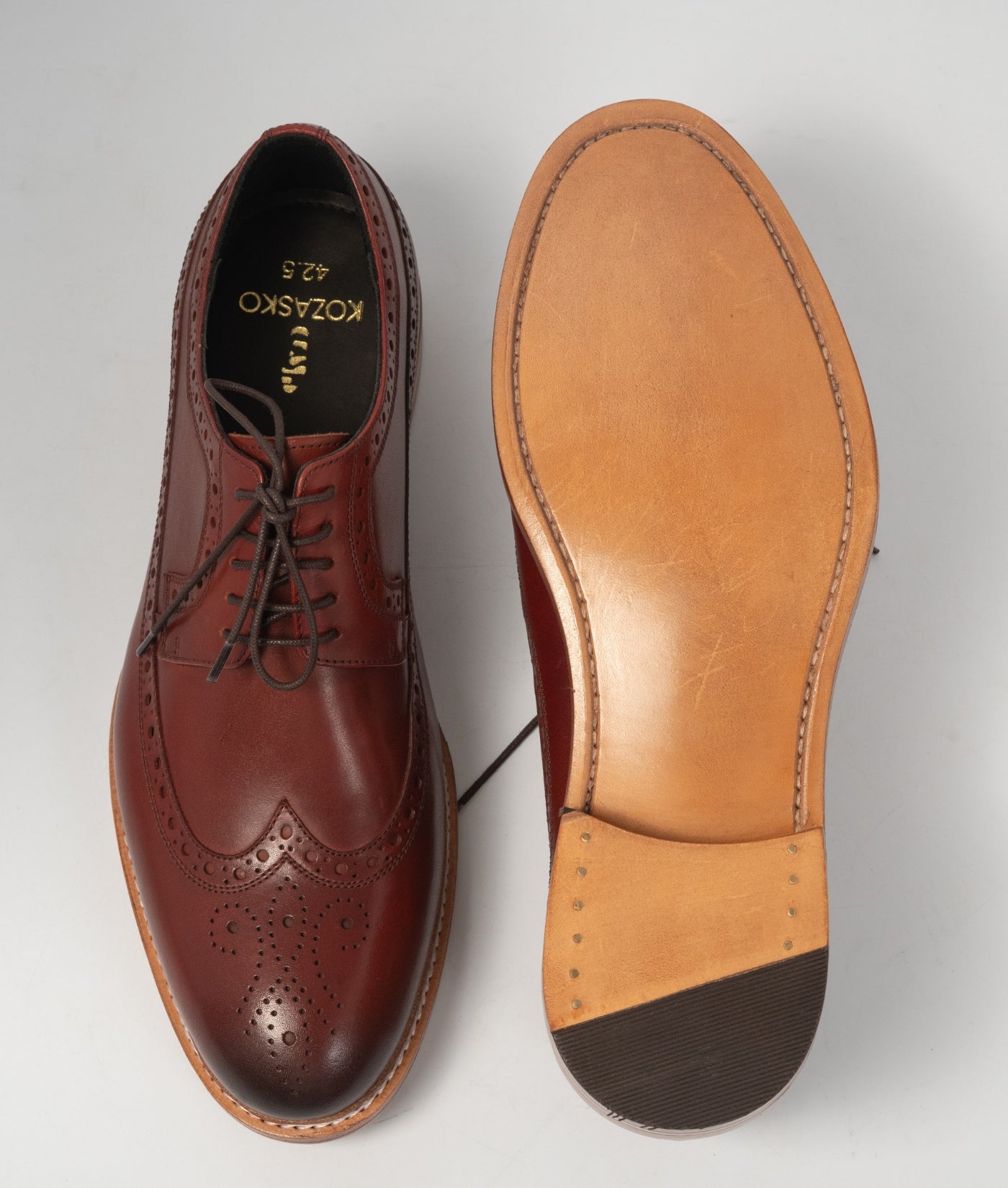 Hand-Welted Burgundy Longwing Blucher
