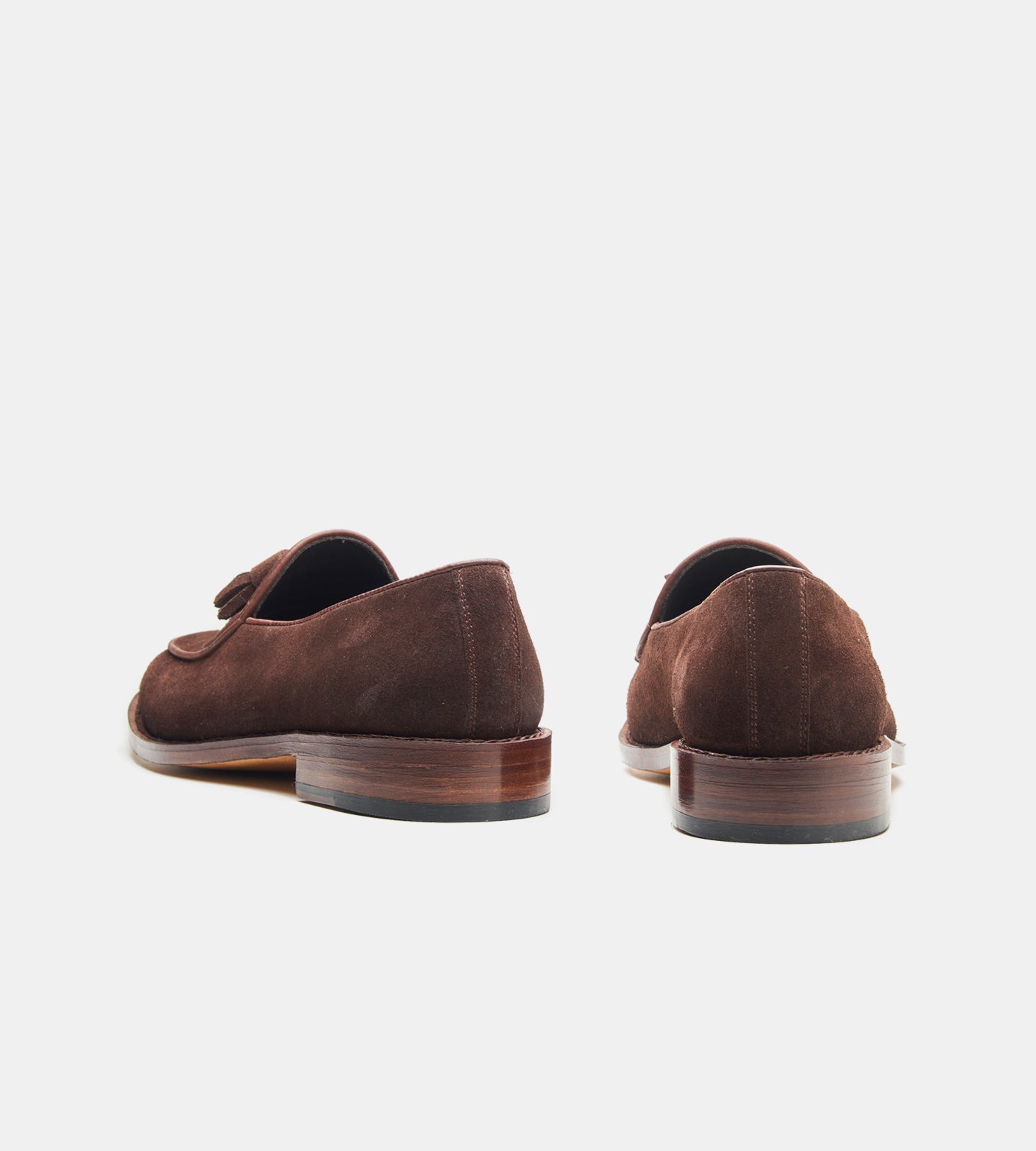 Hand-Welted Brown Suede Belgian Tassel Loafer