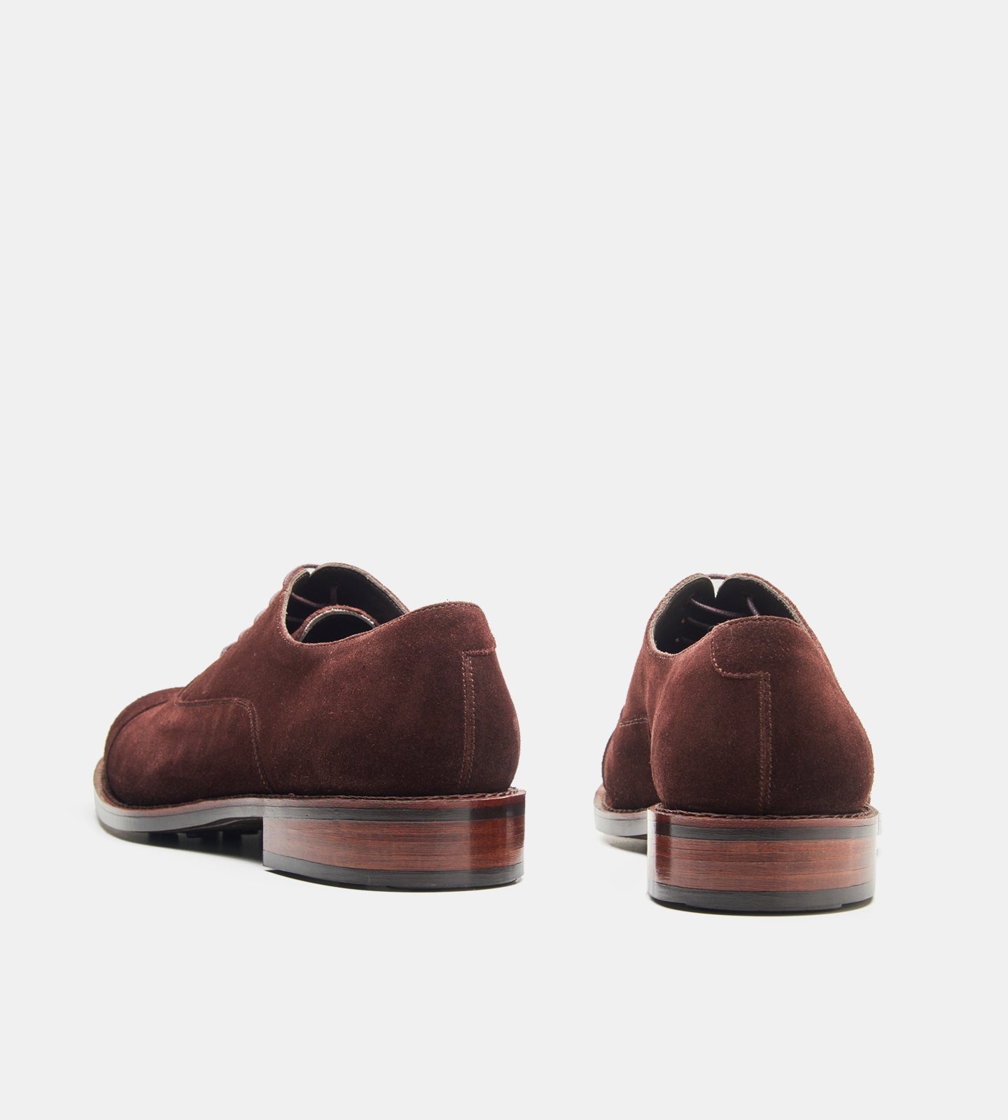 Classic Hand-Welted Brown Suede Captoe Oxfords