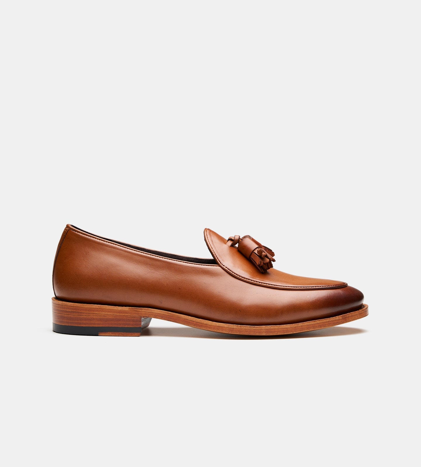 Hand-Welted Tan Belgian Tassel Loafer