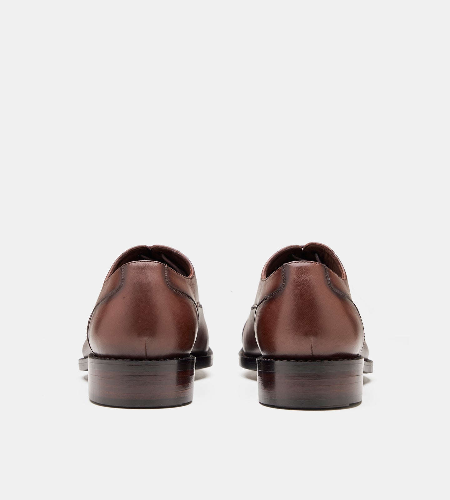 Hand-Welted Chisel Toe Brown Captoe Oxfords