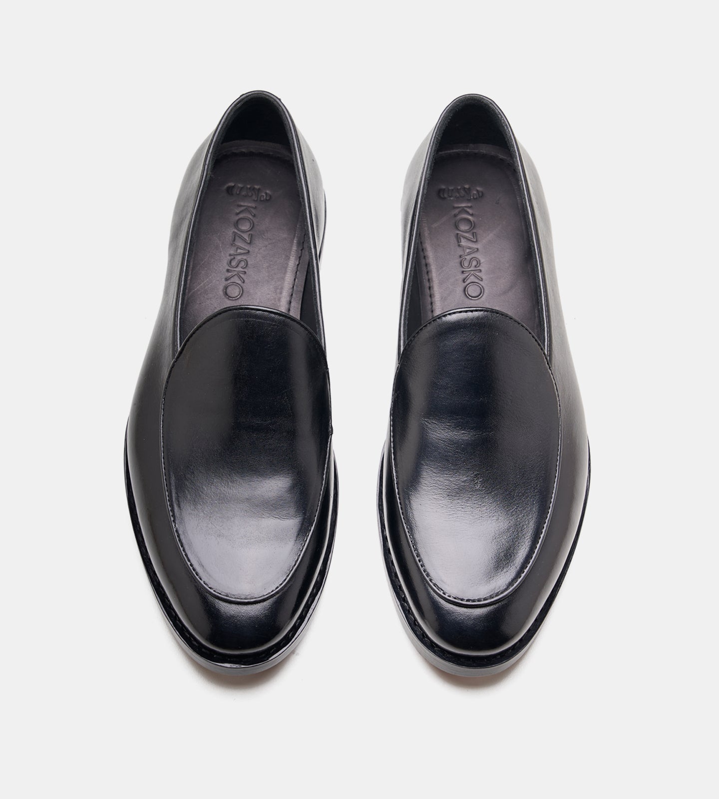 Hand-Welted Black Belgian Loafer