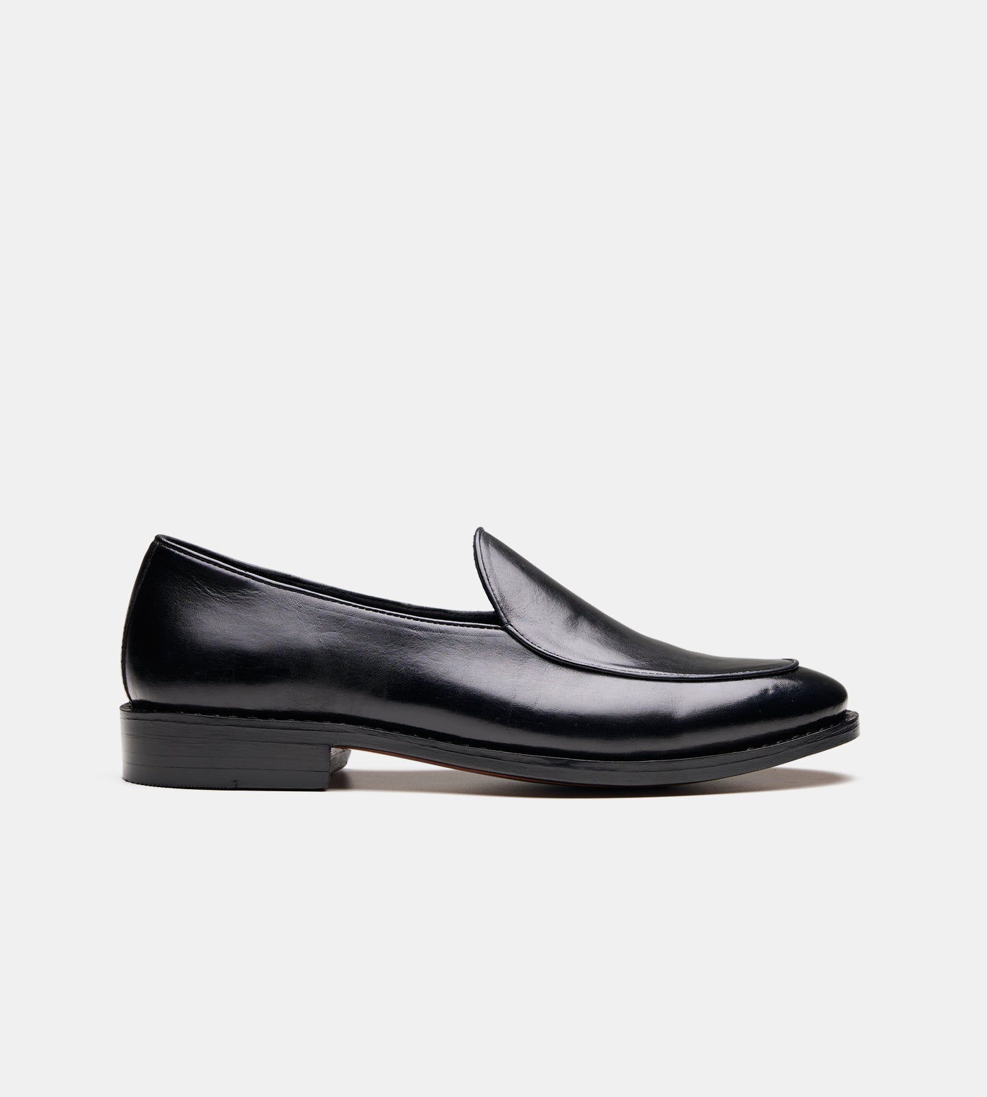 Hand-Welted Black Belgian Loafer