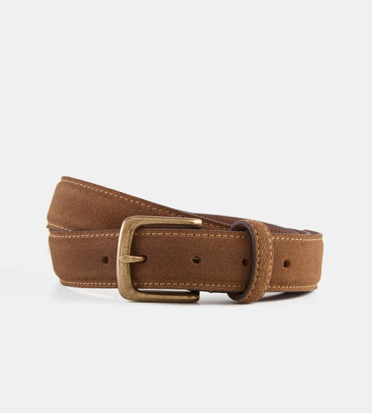 Handmade Brown Suede Leather Belt