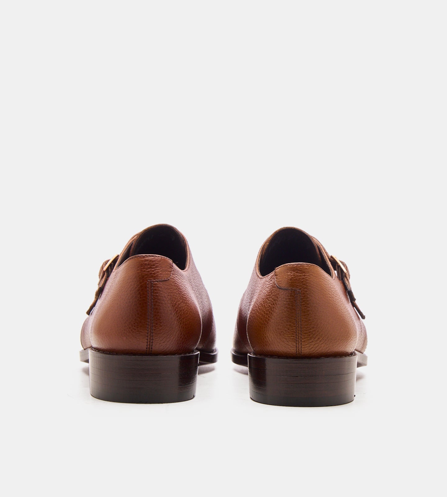 Hand-Welted Tan Waxy Milled Double Monk